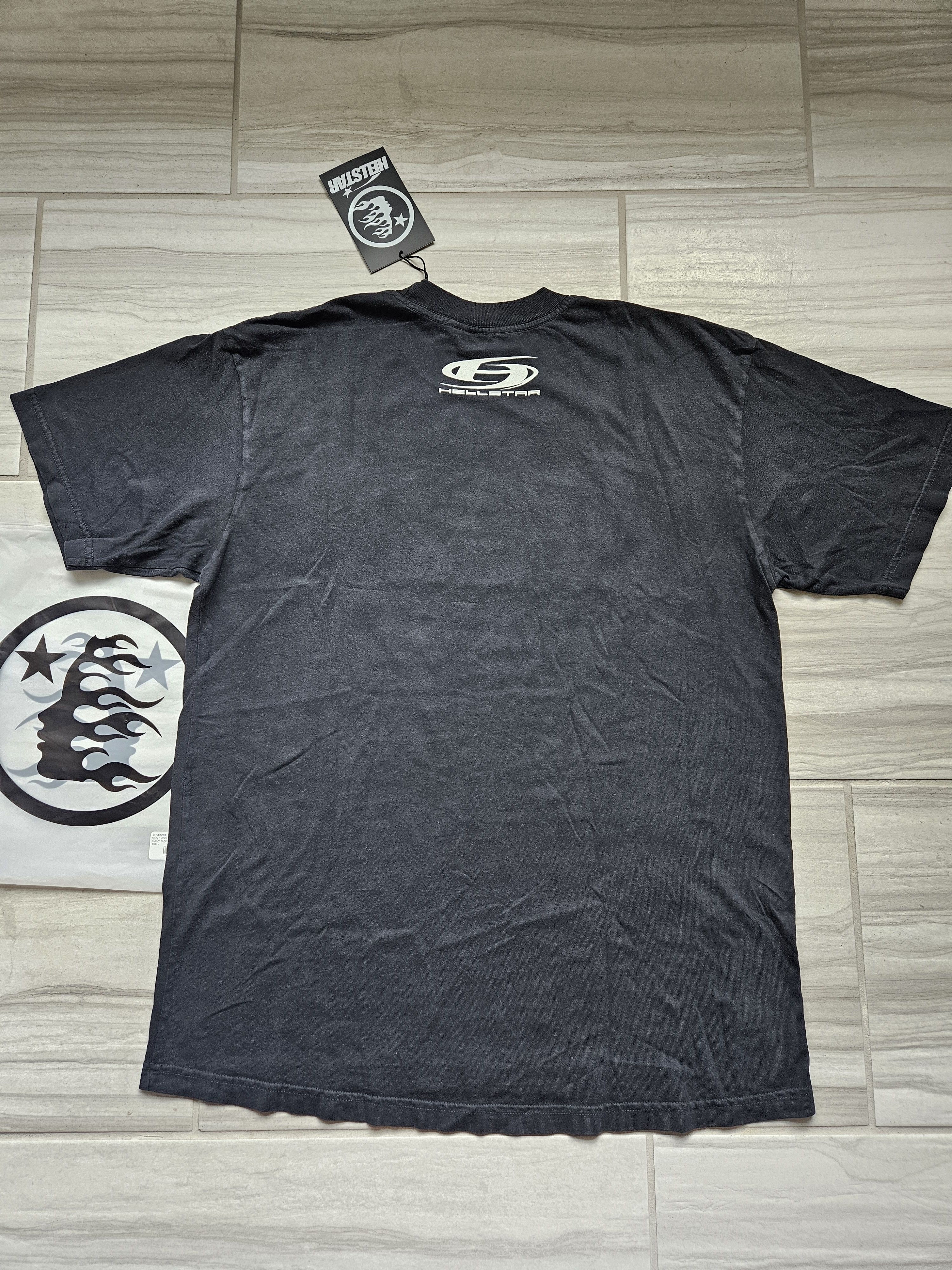 HELLSTAR Oval H Logo Black T Shirt Size US L / EU 52-54 / 3 - 2 Thumbnail
