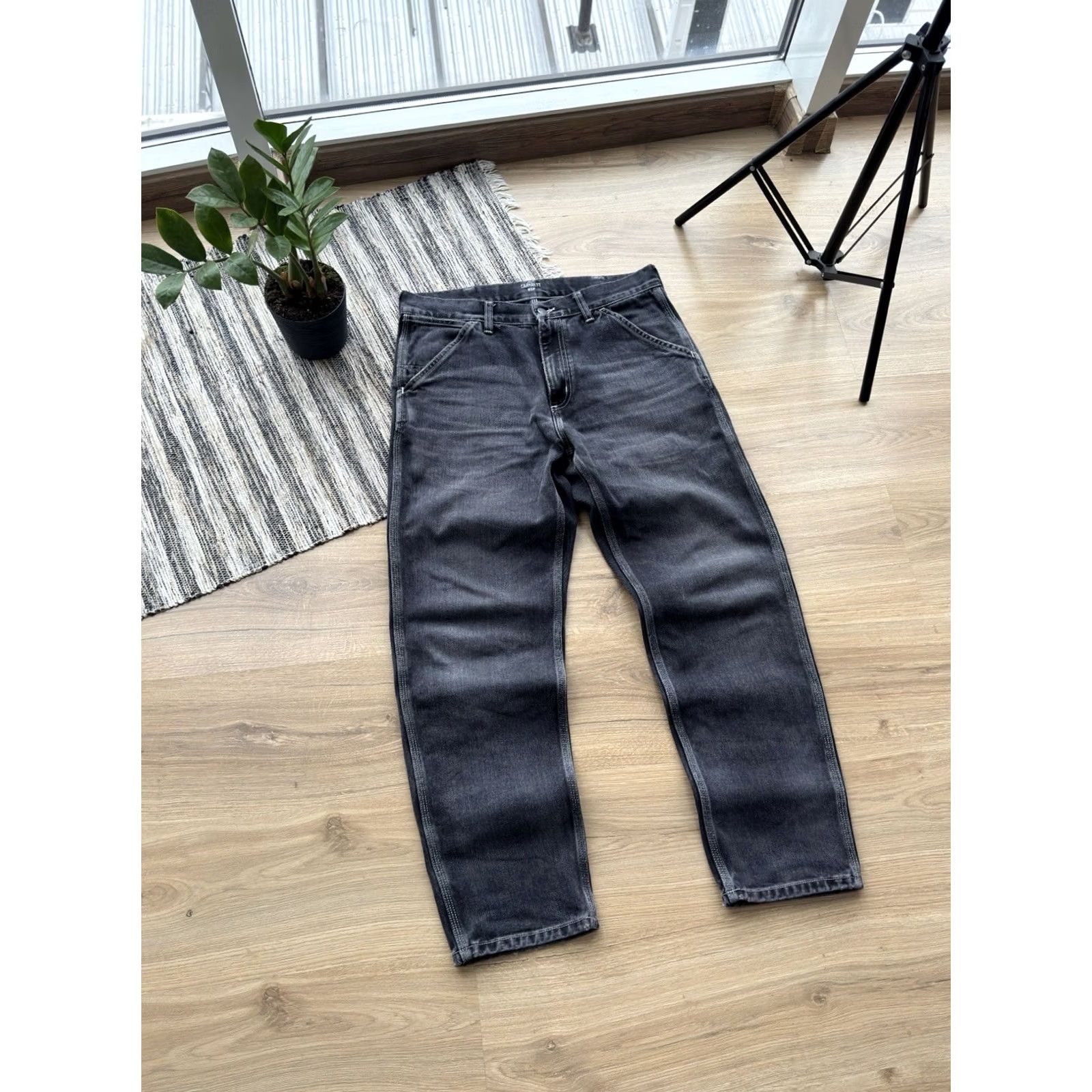 Carhartt Wip VINTAGE Carhartt WIP Penrod Pants Jeans Gray M Men 31 30in Inseam Cargo Pocket 90s Streetwear Logo Casual Denim Jeans Size US 31 - 4 Thumbnail