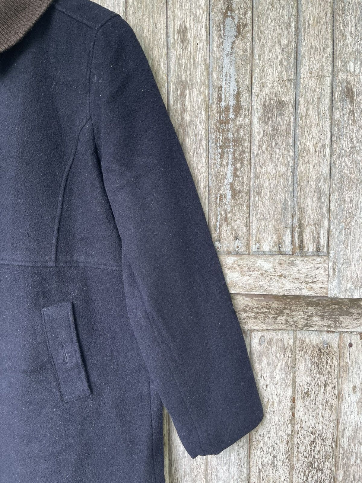 Designer Eastboy Wool Blend Coat with Ribbed Collar Japanese Vintage Size US M / EU 48-50 / 2 - 6 Thumbnail