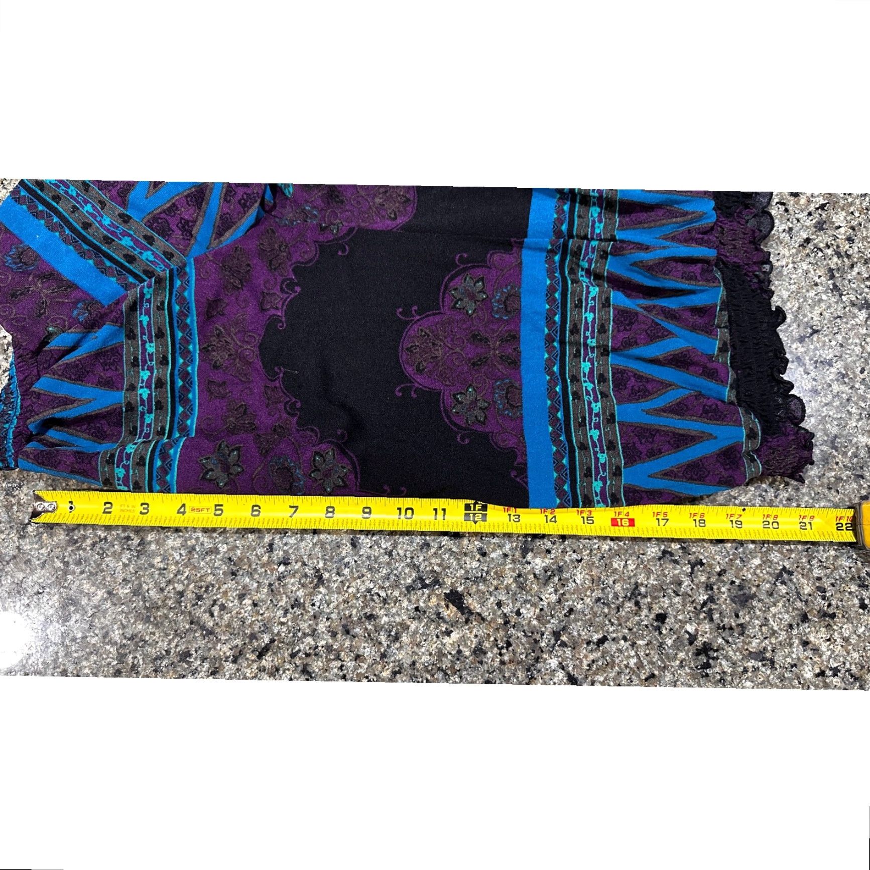 Vintage GNW Blouse S Purple Blue Floral Boho Y2K Fairy Festival Women Long Sleeve Size S / US 4 / IT 40 - 8 Thumbnail