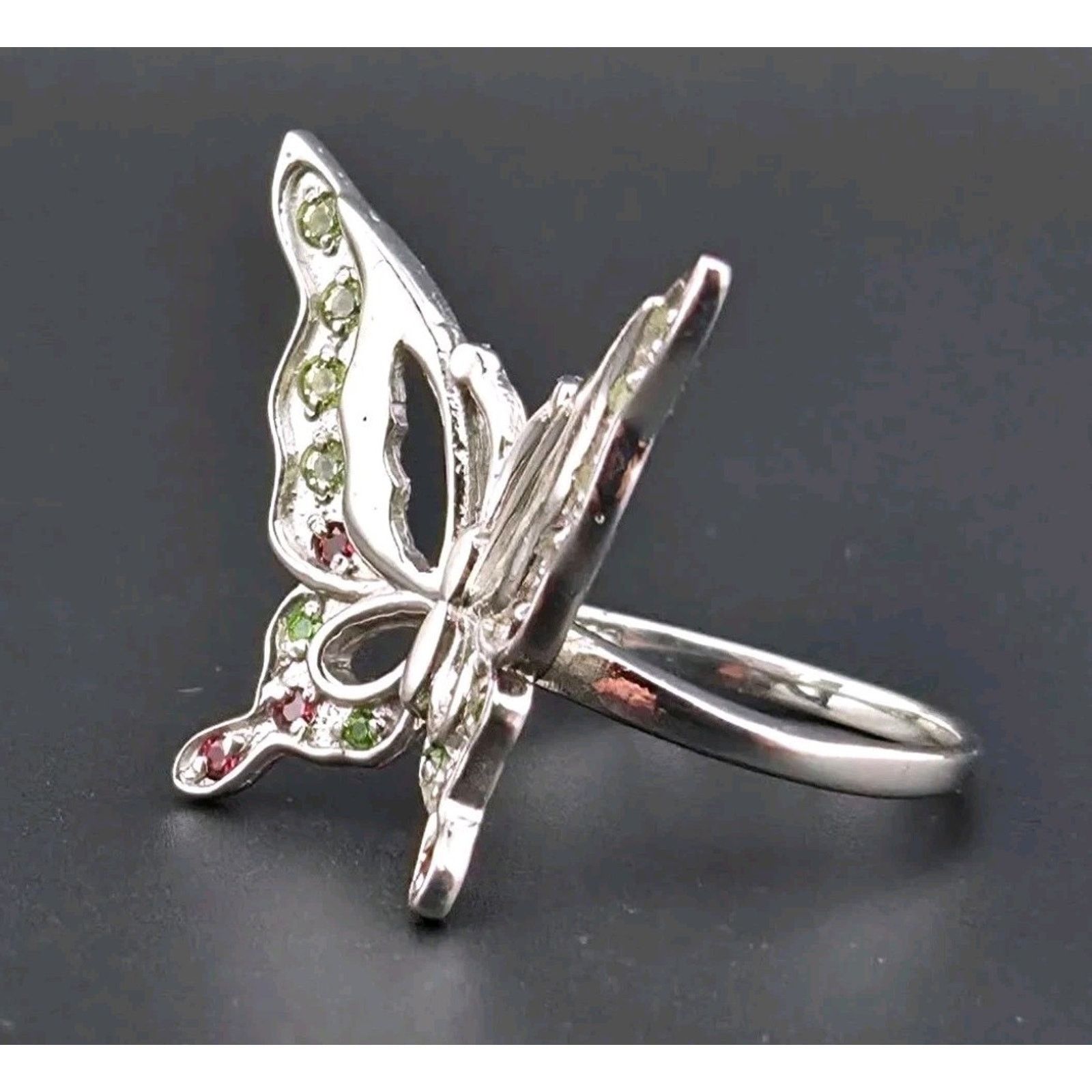 Other Vintage-Style Sterling Silver Butterfly Ring Size 8 Size ONE SIZE - 3 Thumbnail