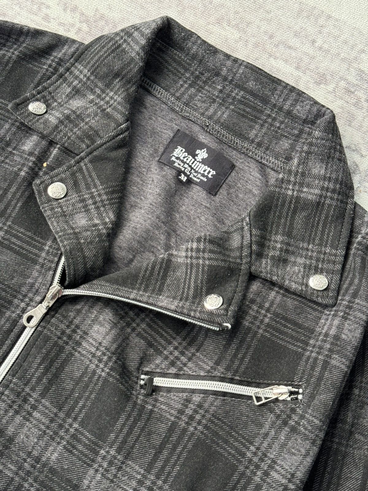 Japanese Brand Vintage Beaumere Punk Zipper Jacket Size US M / EU 48-50 / 2 - 3 Thumbnail