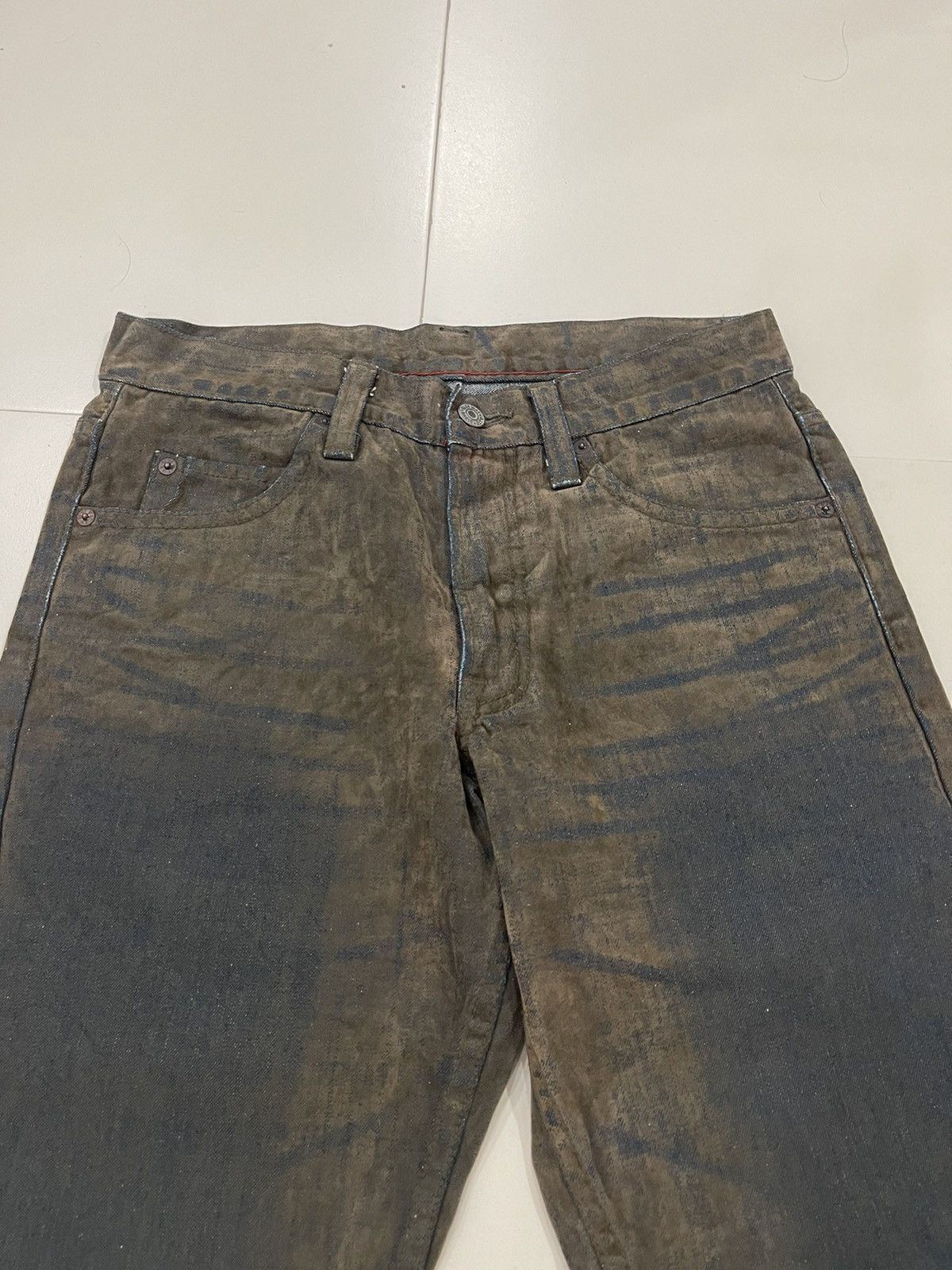 If Six Was Nine 🔥Vintage Flare Jeans Mole Skin Rusty Jeans Size US 30 / EU 46 - 3 Thumbnail