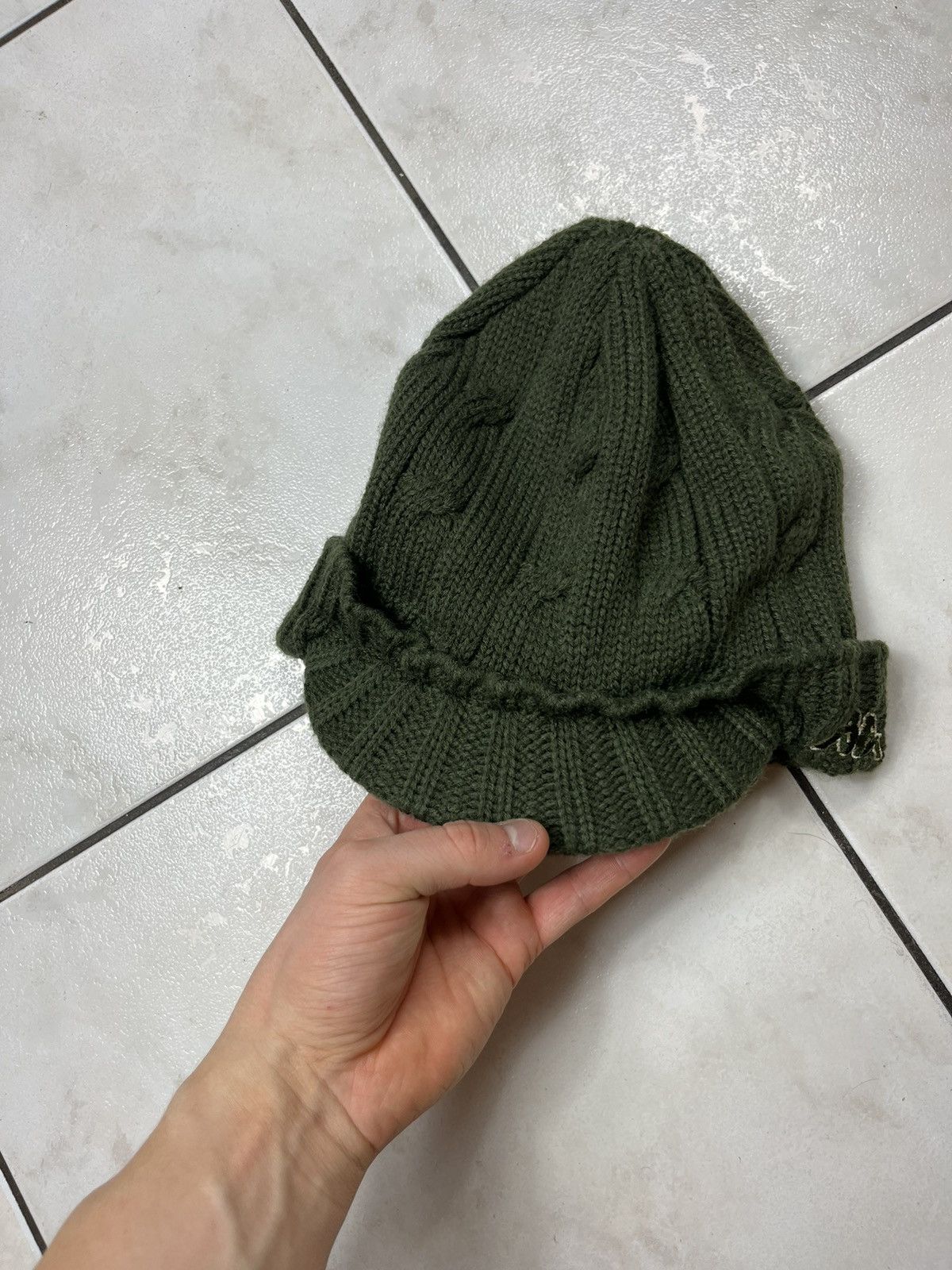 Kappa × Vintage Vintage Kappa visor radar beanie cable knit hat hip hop y2k Size ONE SIZE - 3 Thumbnail