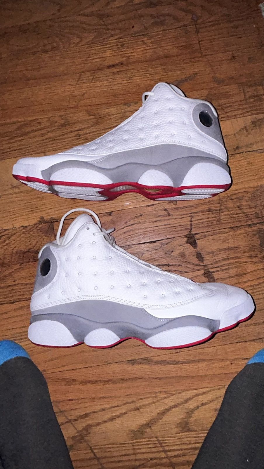 Retro 13 Wolf Gray And White 13s Basketball Shoes Jordan Retro 13