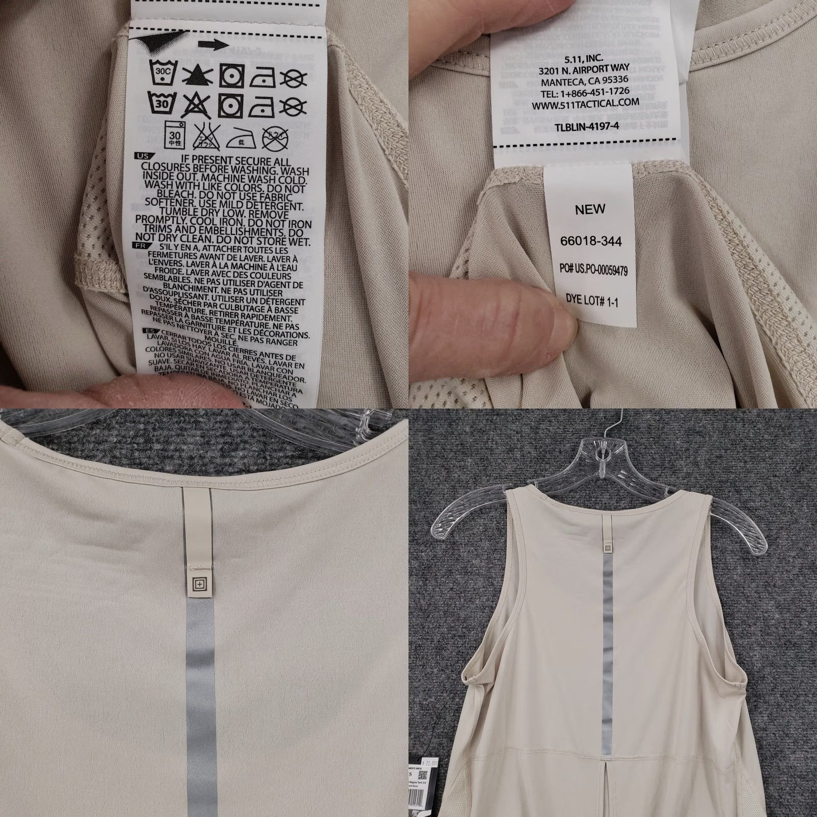 Vintage 5.11 Tactical Tank Womens XS Beige Ready Tank Physical Training Regina 2.0 Size XS / US 0-2 / IT 36-38 - 9 Thumbnail