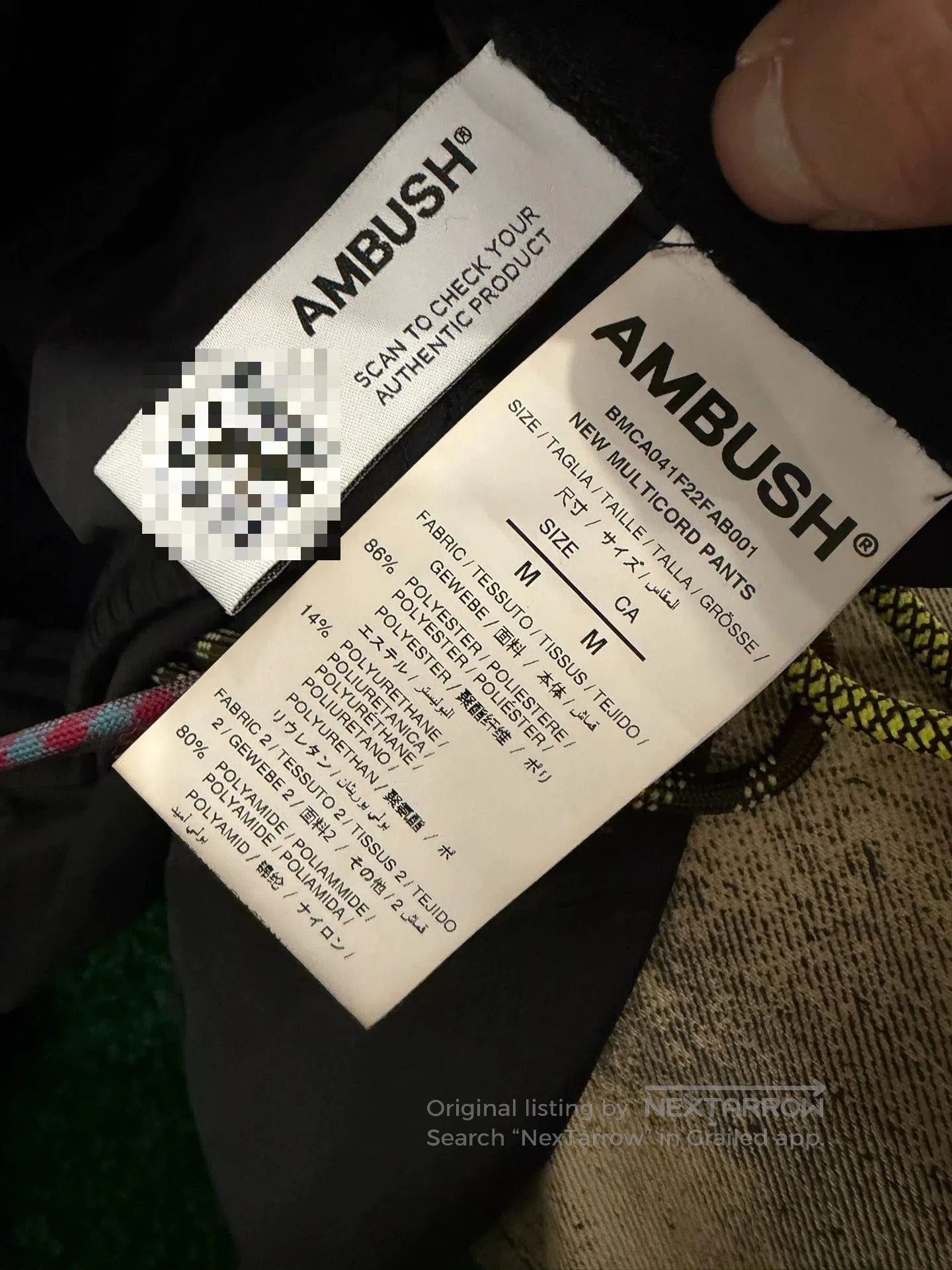 Ambush Design AMBUSH FW22 Black Nylon Cargo Pants. Size US 32 / EU 48 - 4 Thumbnail