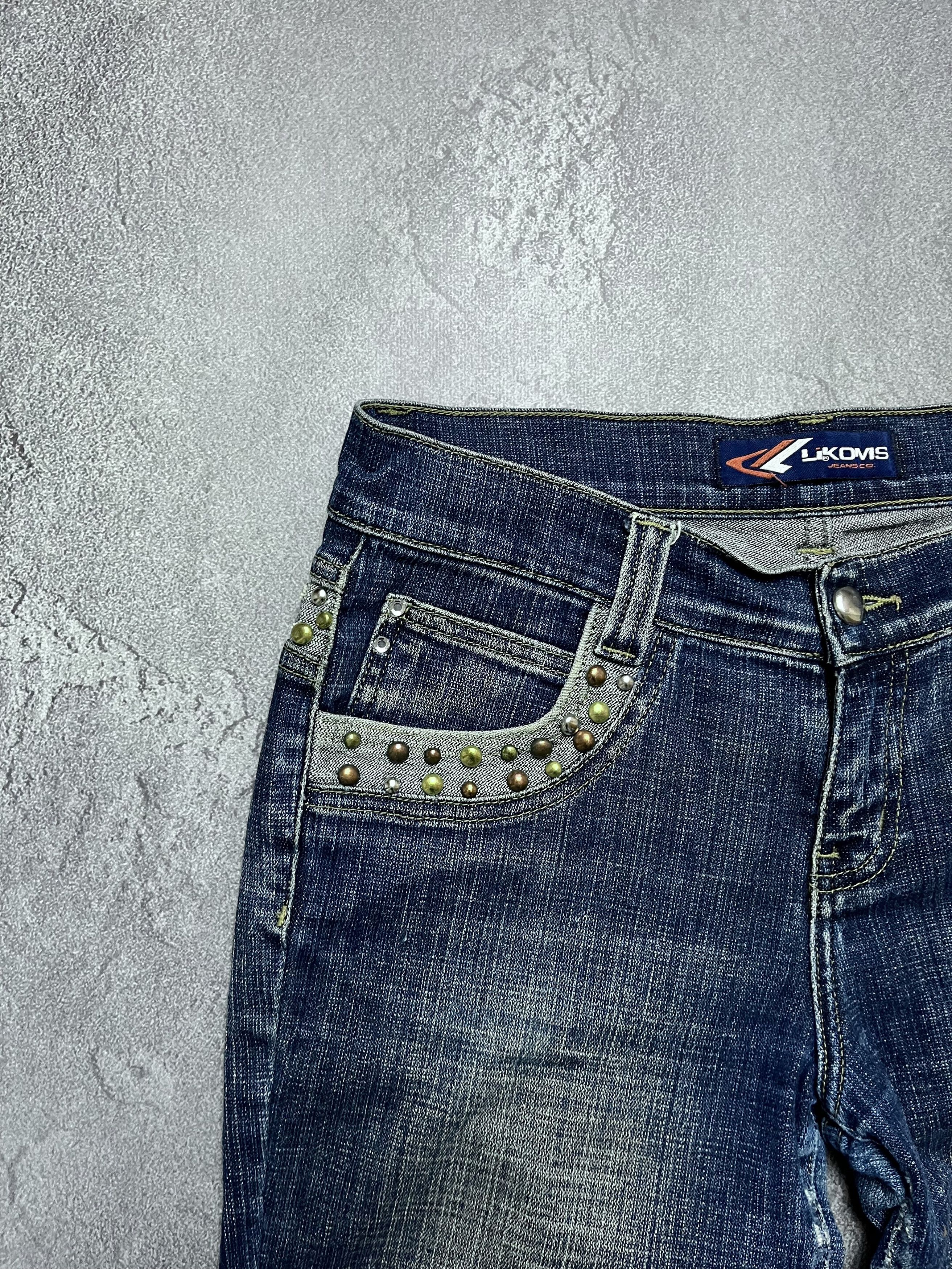 Vintage 90x Vintage Bootcut Flared Jeans Big Logo Y2K Womens 30/33 Size 30" / US 8 / IT 44 - 7 Thumbnail