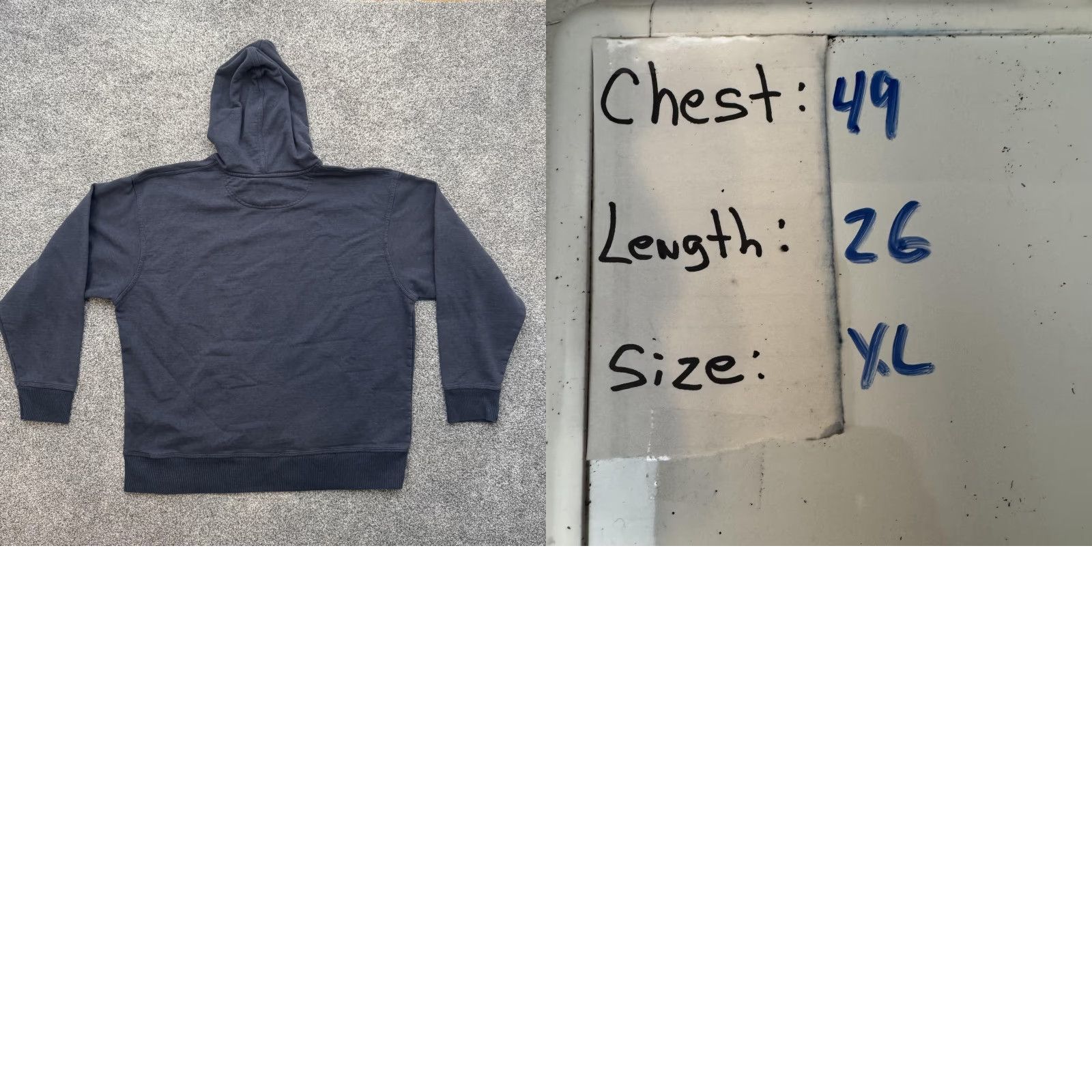 Champion VINTAGE Champion Hoodie Mens XL Pullover Sweatshirt Authentic Athleticwear Blue Kangaroo Pocket C Logo Patch Drawstring Hooded Size US XL / EU 56 / 4 - 8 Thumbnail