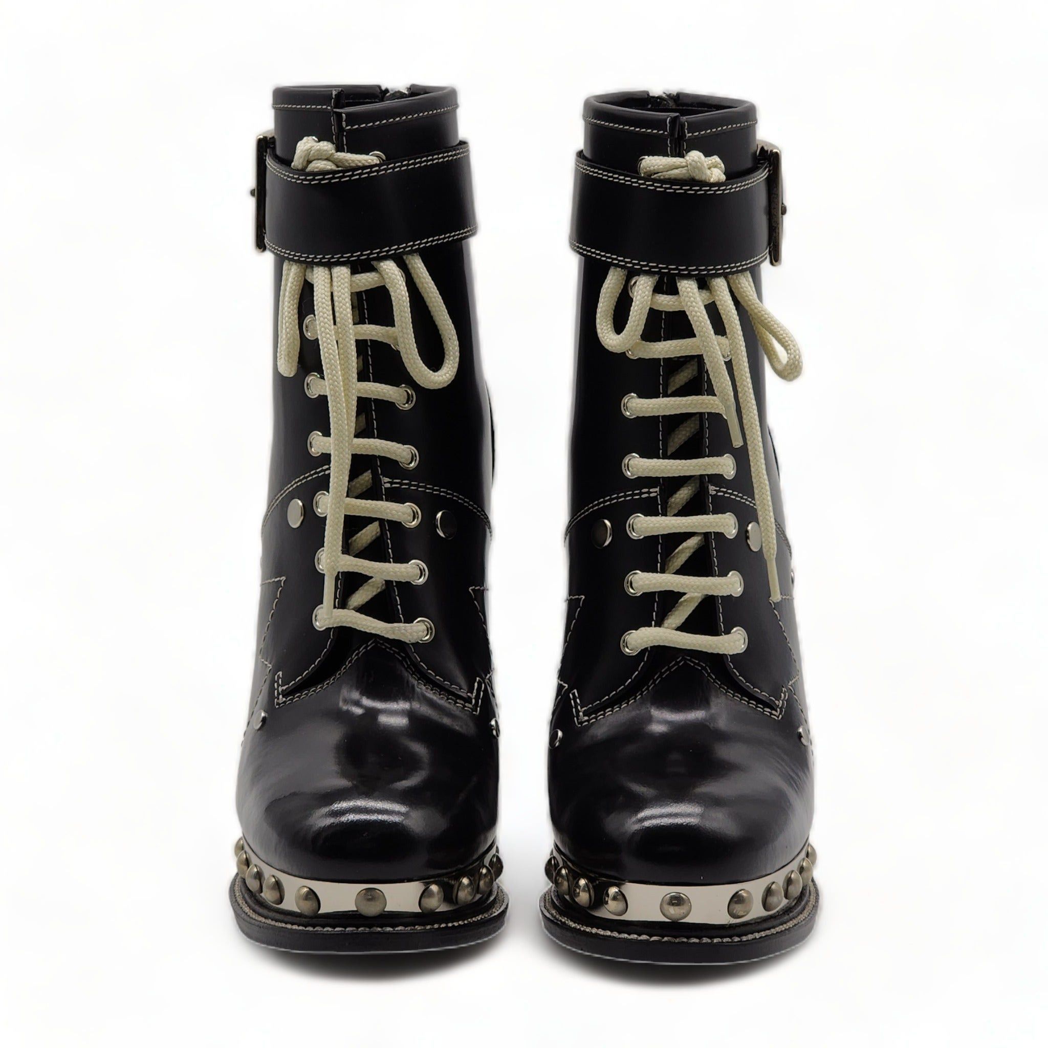Alexander McQueen Tread Slick Leather Platform Boots 39 Size US 9 / IT 39 - 3 Thumbnail