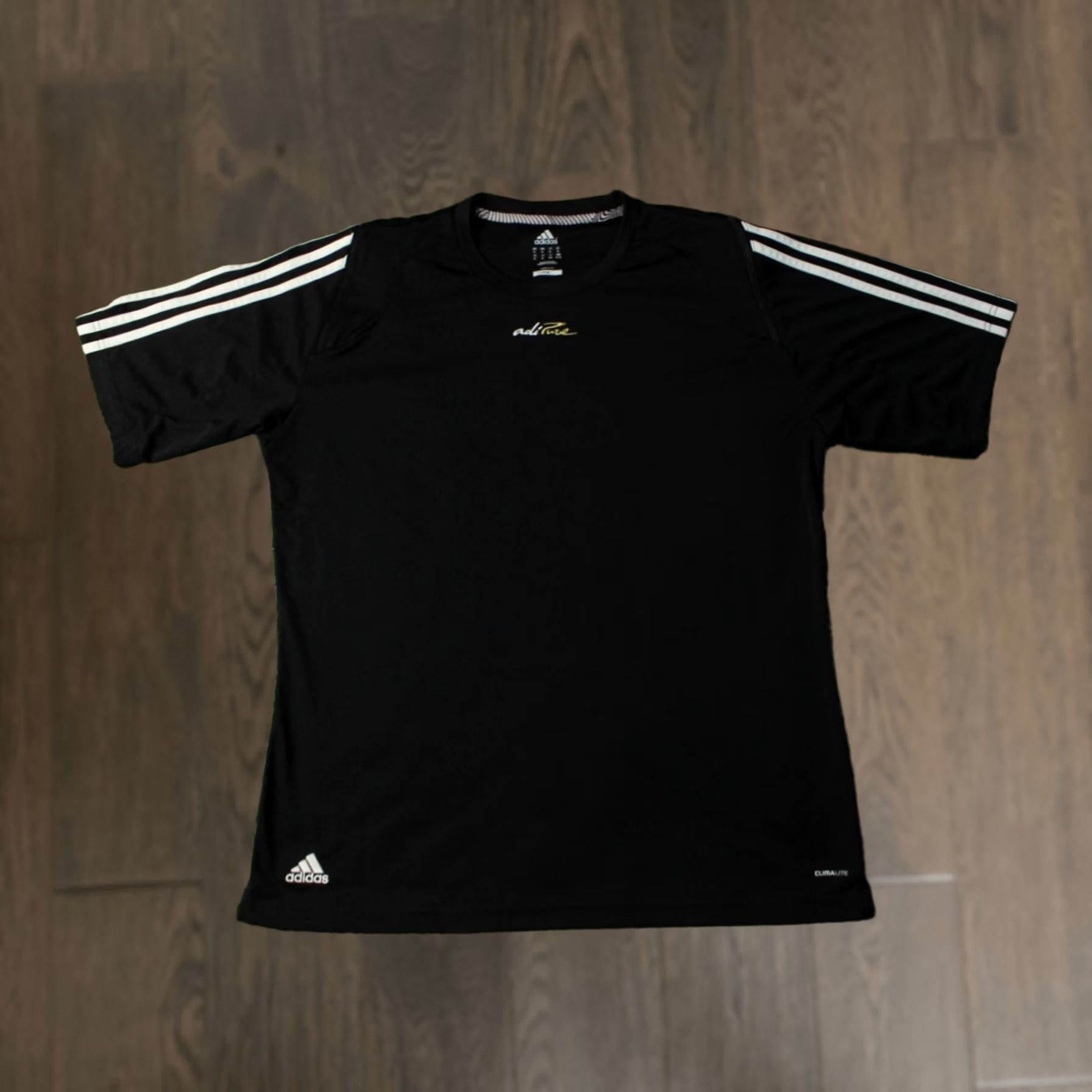 Adidas ADIDAS Adipure Football Shirt XL Mens Black and White 2009 Adidas Performance Football Shirt Jersey Short Sleeve Crew Neck 100% Polyester Size US XL / EU 56 / 4 - 1 Thumbnail