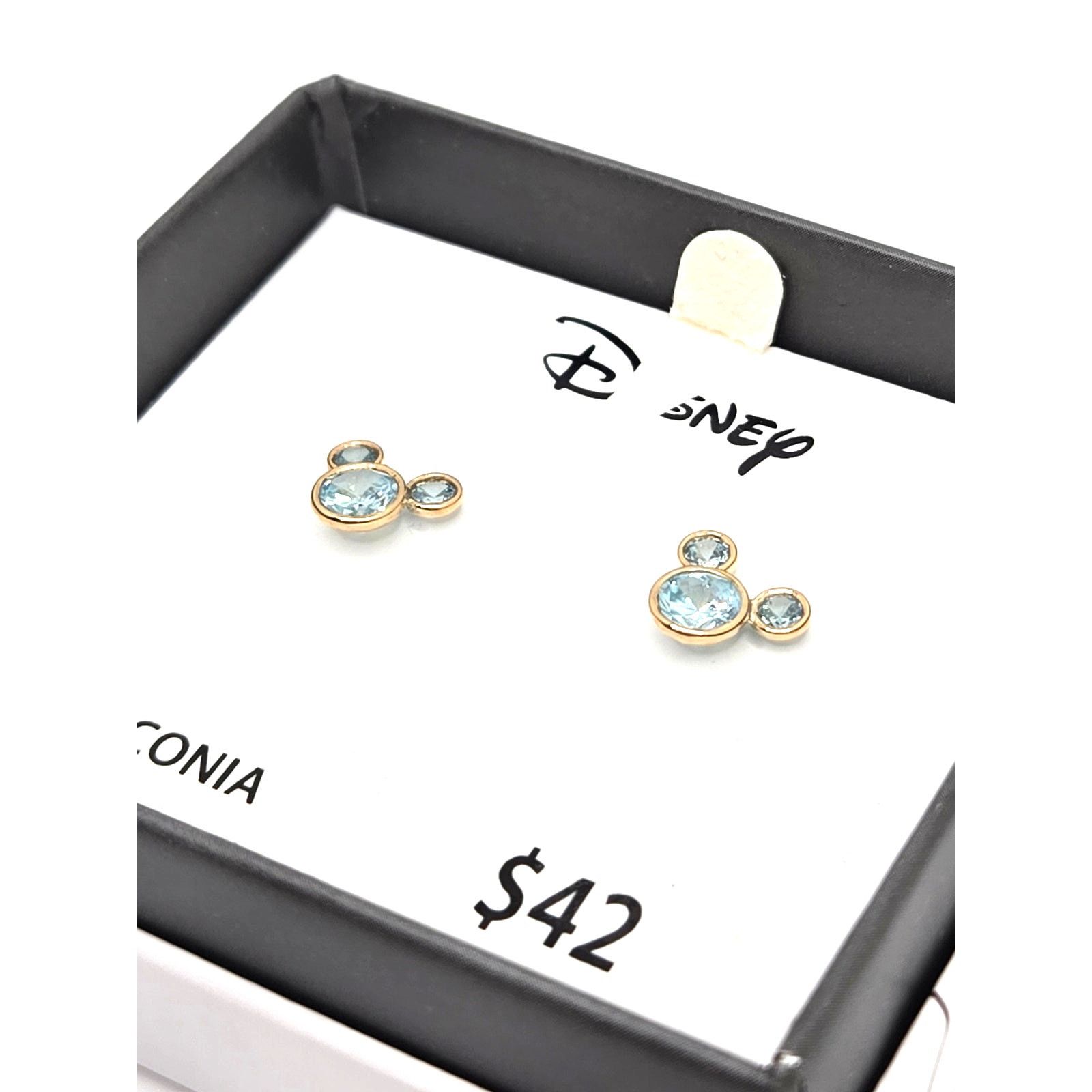 Disney New Disney Mickey December Cubic Zirconia 10kt Gold Earrings Size ONE SIZE - 2 Thumbnail