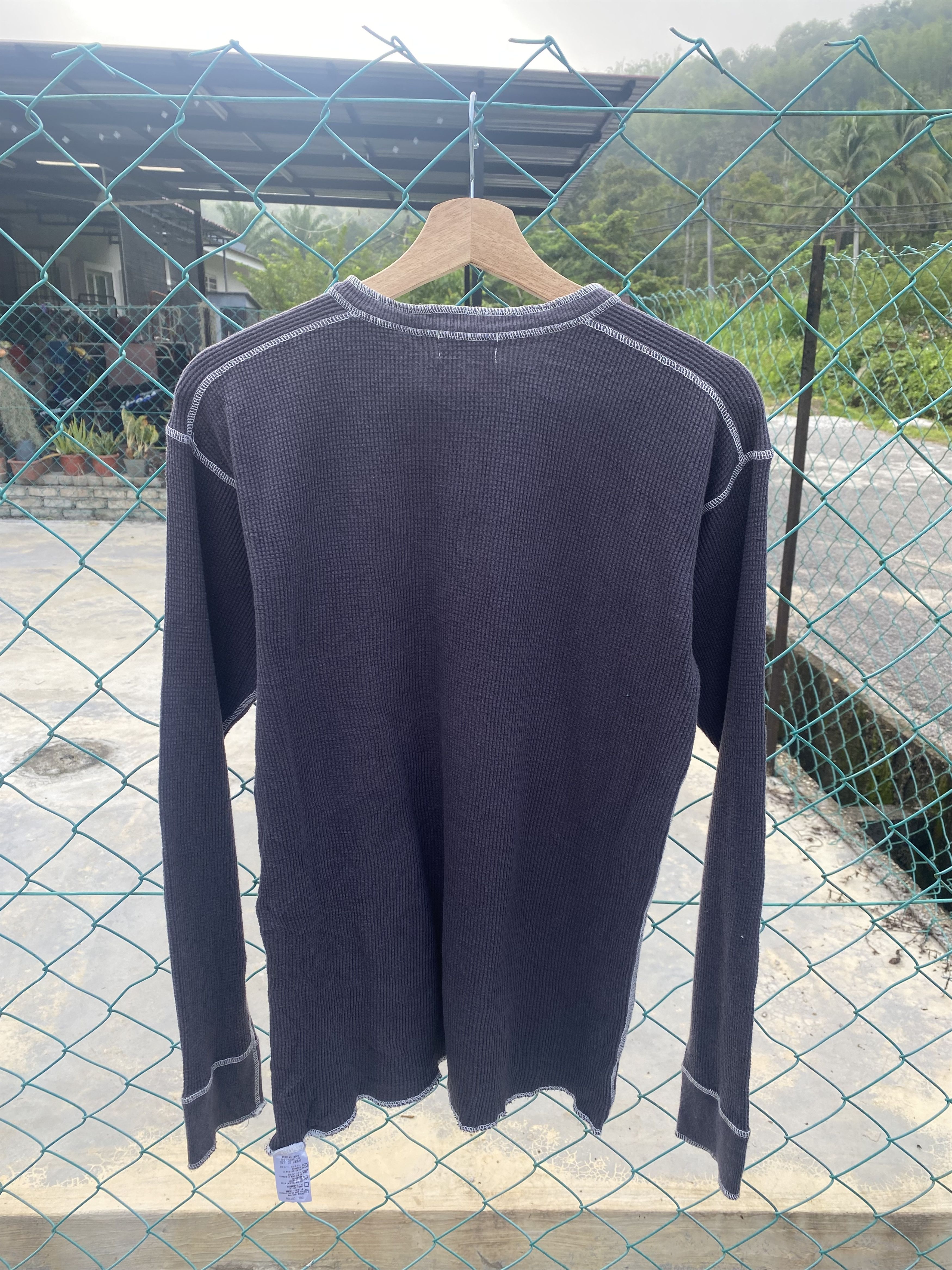 Japanese Brand Healthknit waffle henley shirts Size US M / EU 48-50 / 2 - 2 Thumbnail