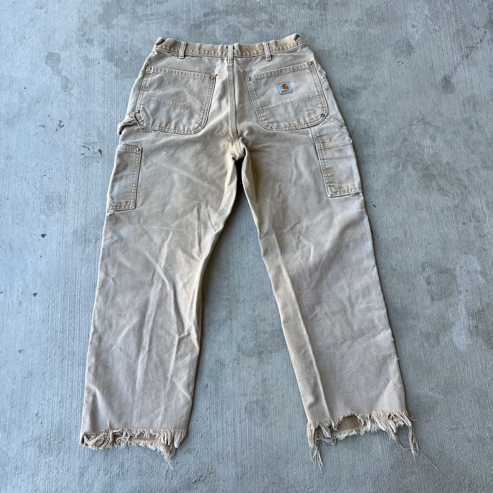 Carhartt × Vintage Carhartt faded brown double knee work wear carpenter pants Size US 29 - 4 Thumbnail