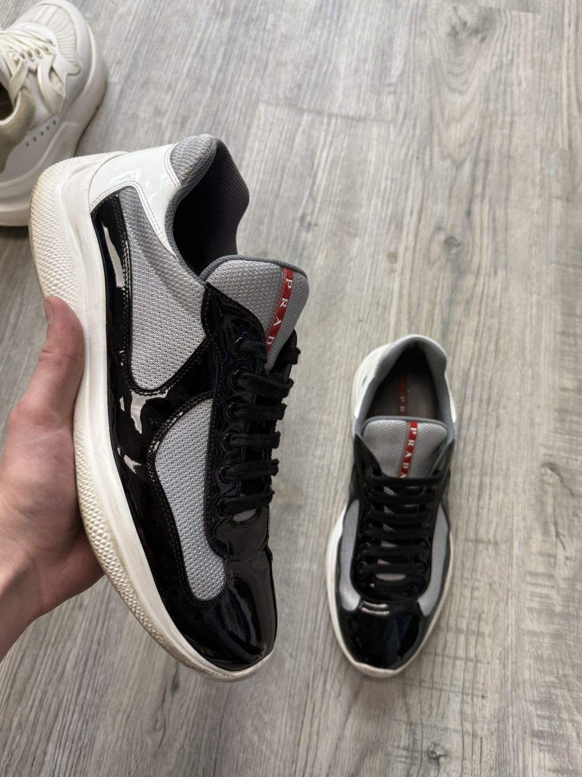 Prada Prada Cup Sneakers- Black/Grey/White Size US 12 / EU 45 - 1 Thumbnail