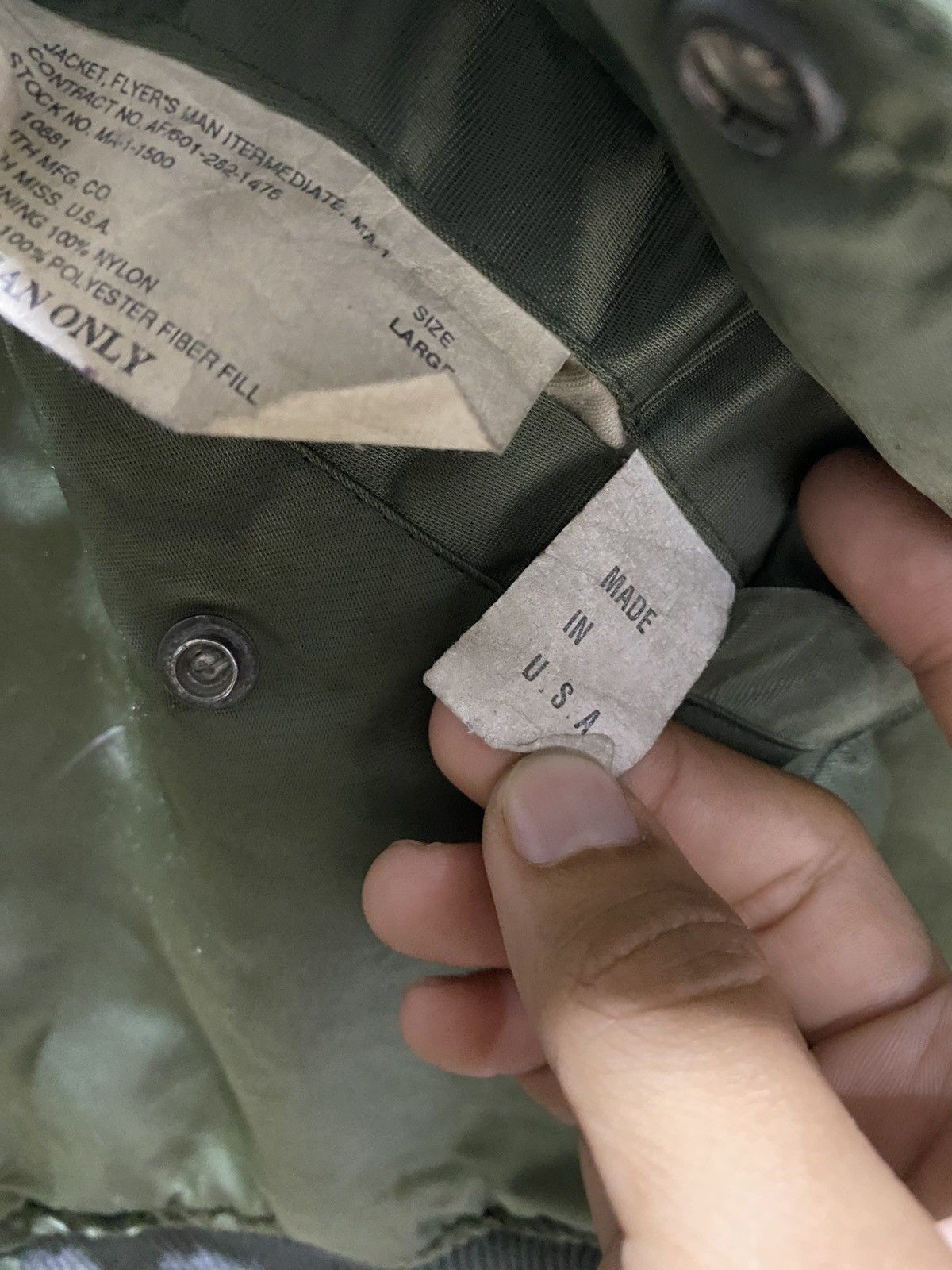Alpha Industries Vintage 80s Corinth Mfg Ma-1 Bomber Jacket Issue Size US L / EU 52-54 / 3 - 12 Thumbnail