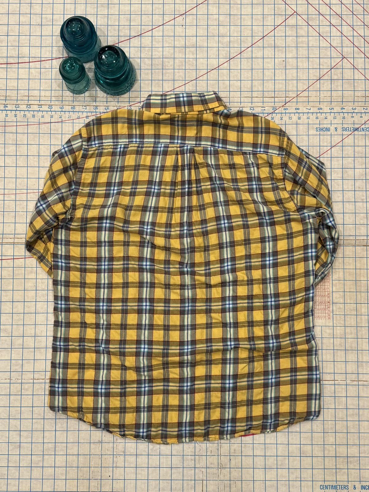 Gitman Bros. Gitman Bros Yellow Plaid Button Up Shirt Mens Size Large Size US L / EU 52-54 / 3 - 10 Thumbnail
