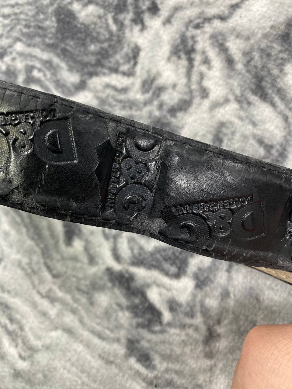 Dolce & Gabbana Vintage Dolce Gabbana Leather Belt Monogram Big Logo Size ONE SIZE - 6 Thumbnail