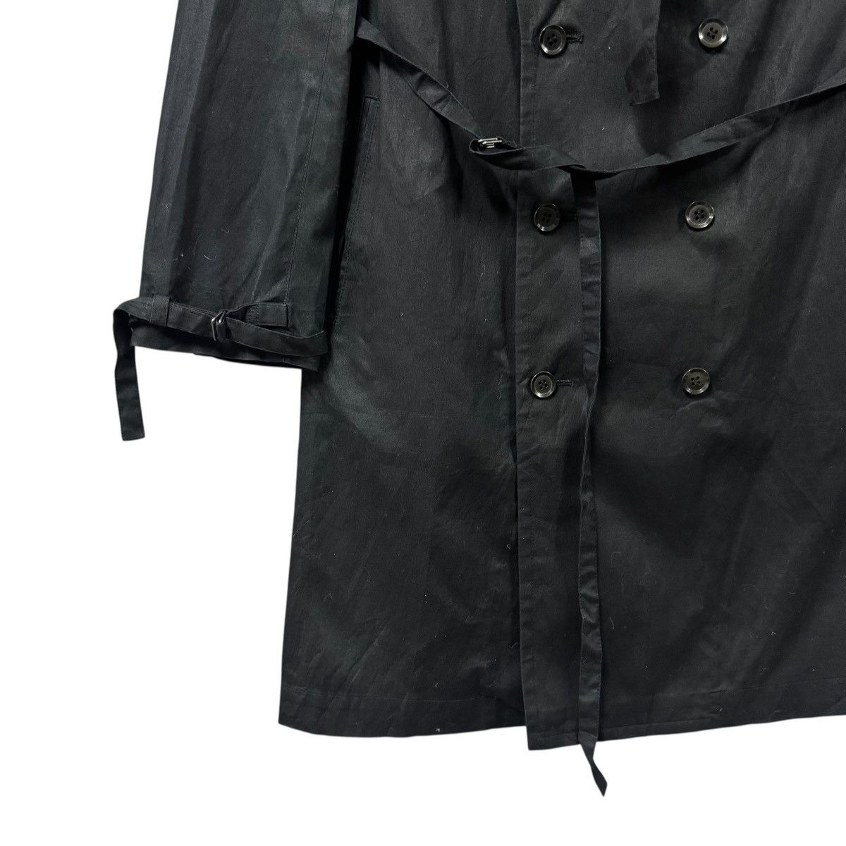 Yohji Yamamoto Vtg🔥Y’s Red Label Black Trench Coat Bondage Double Breasted Size US M / EU 48-50 / 2 - 11 Thumbnail