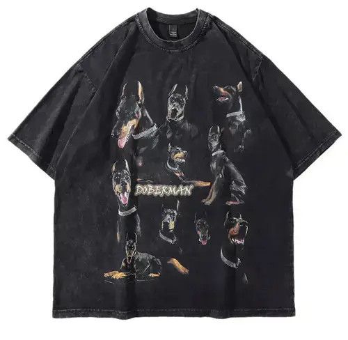 VIBE Vintage Style Doberman T Shirt Tee Size US XL / EU 56 / 4 - 1 Thumbnail