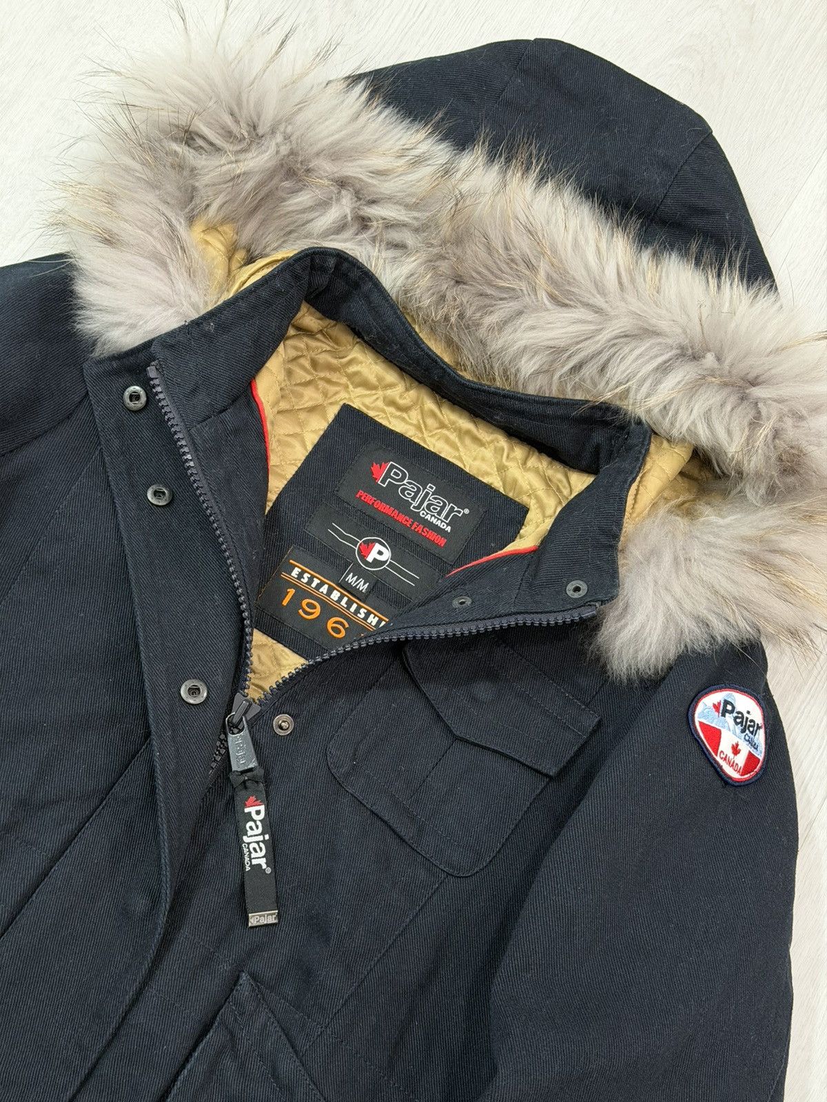 Pajar PAJAR Canada Faux Fur-Trim Hooded Quilted Lined Jacket Coat Size M / US 6-8 / IT 42-44 - 1 Thumbnail