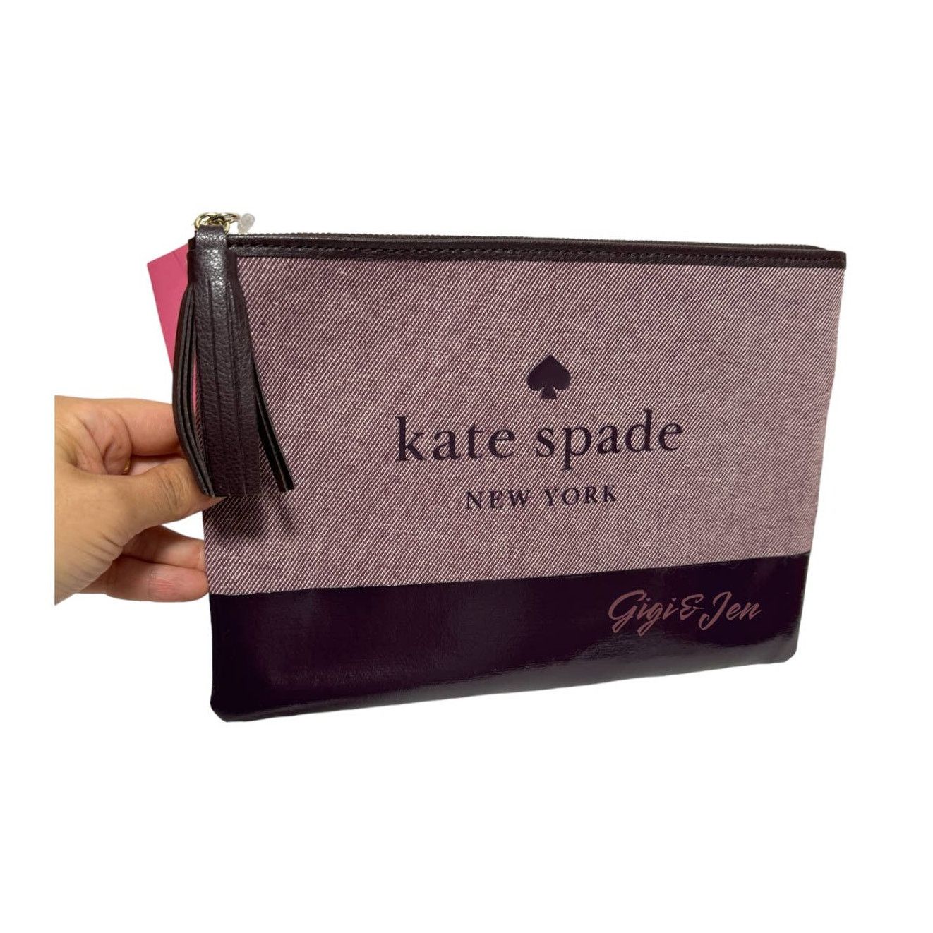 Kate Spade Kate Spade Women Large Tassel PouchLogo Deep Plum Red Size ONE SIZE - 7 Thumbnail