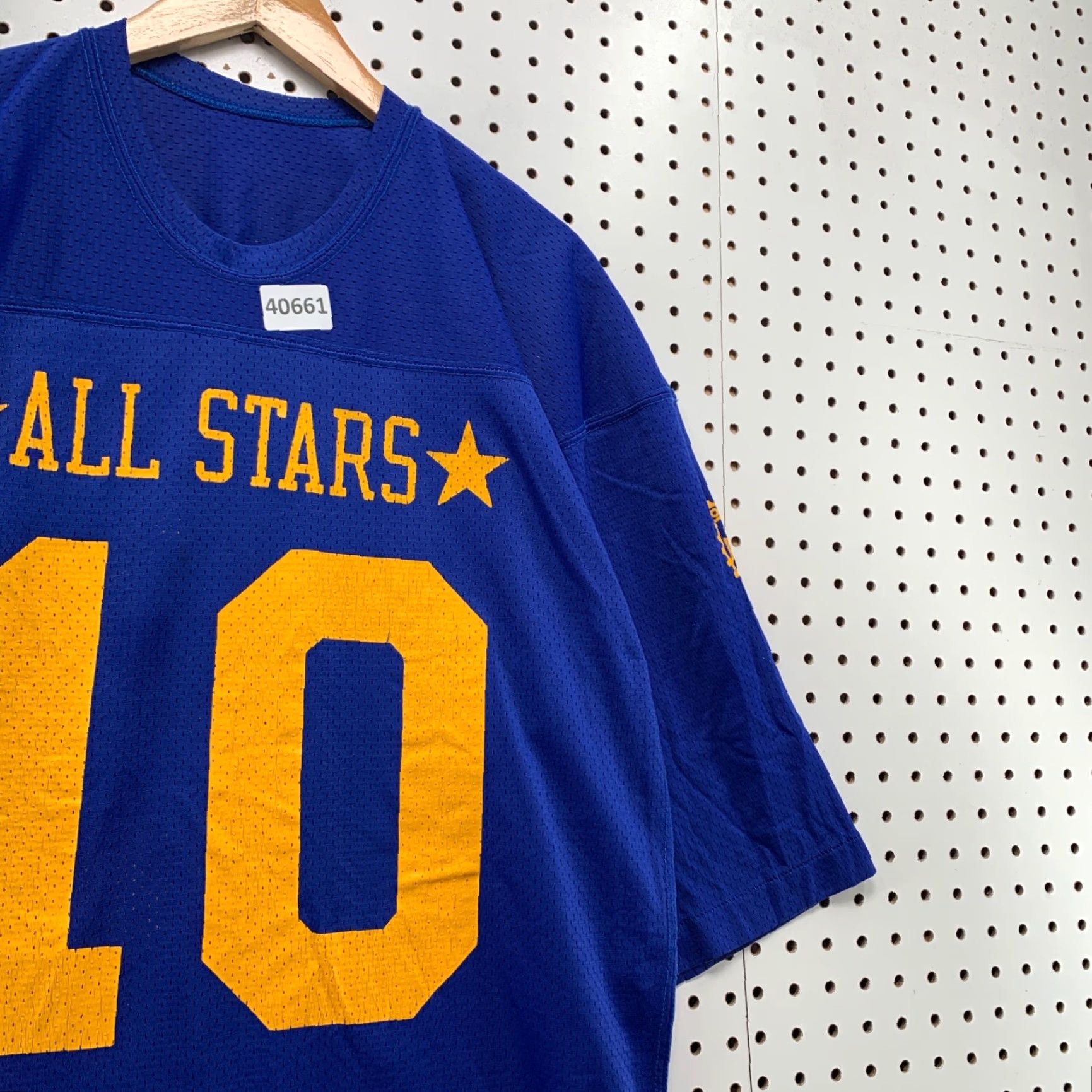 Champion VINTAGE Champion Football Jersey Mens Large Blue WALSH #10 Made USA 70s Jersey T-Shirt Short Sleeve Size US L / EU 52-54 / 3 - 7 Thumbnail