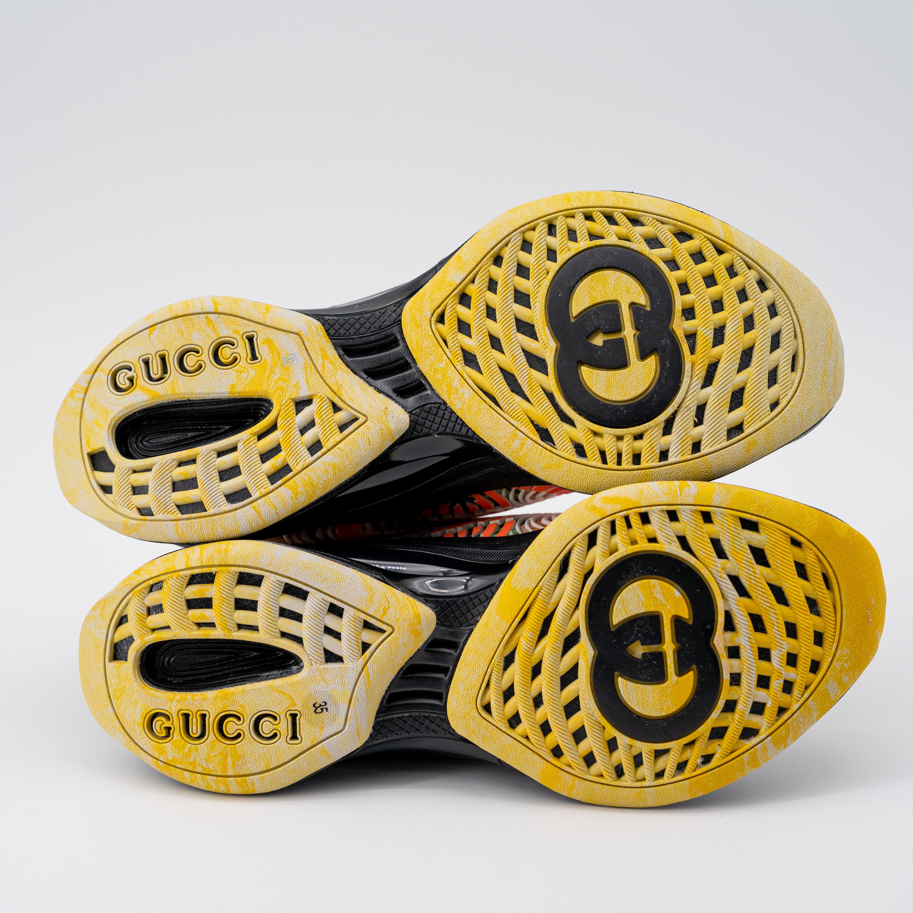 Gucci size 35G - Gucci Run Floral Sneakers GG black yellow Size US 5 / IT 35 - 4 Thumbnail