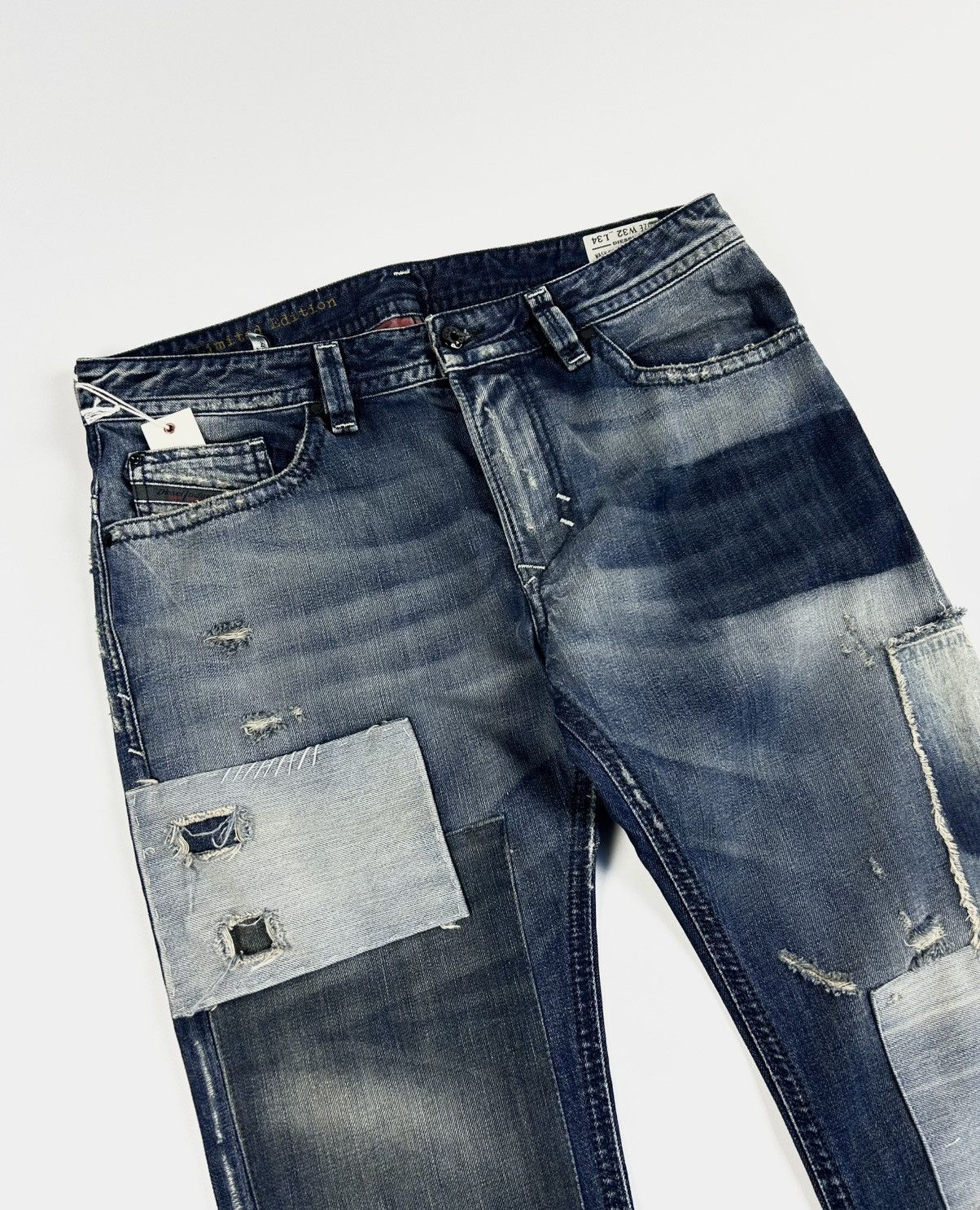 Diesel × Dolce & Gabbana × Jean Paul Gaultier Y2k jeans Diesel patchwork rare denim pants Size US 32 / EU 48 - 6 Thumbnail