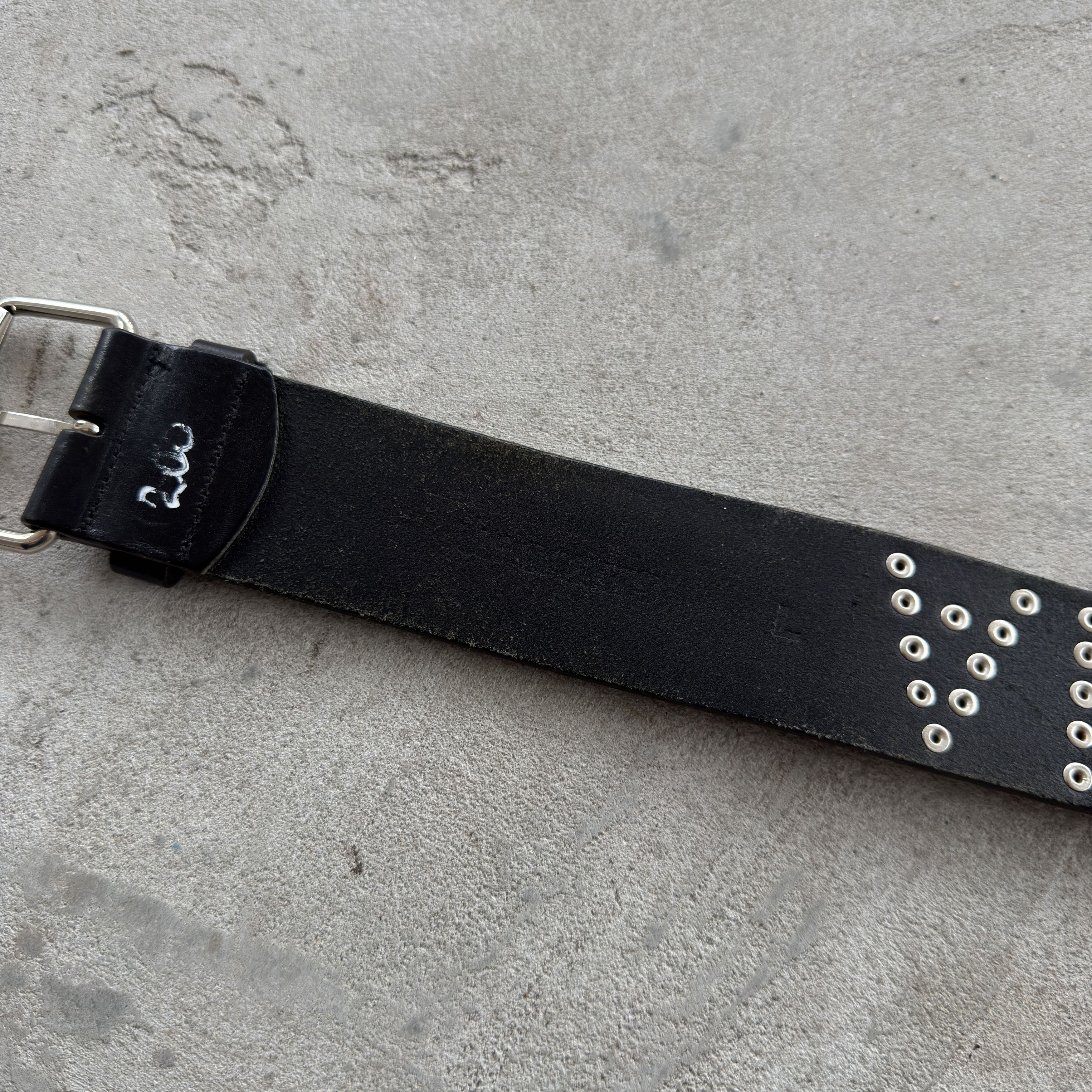 Allsaints Vintage AllSaints Rocks Studded Leather Belt Silver Punk Y2K Size ONE SIZE - 5 Thumbnail