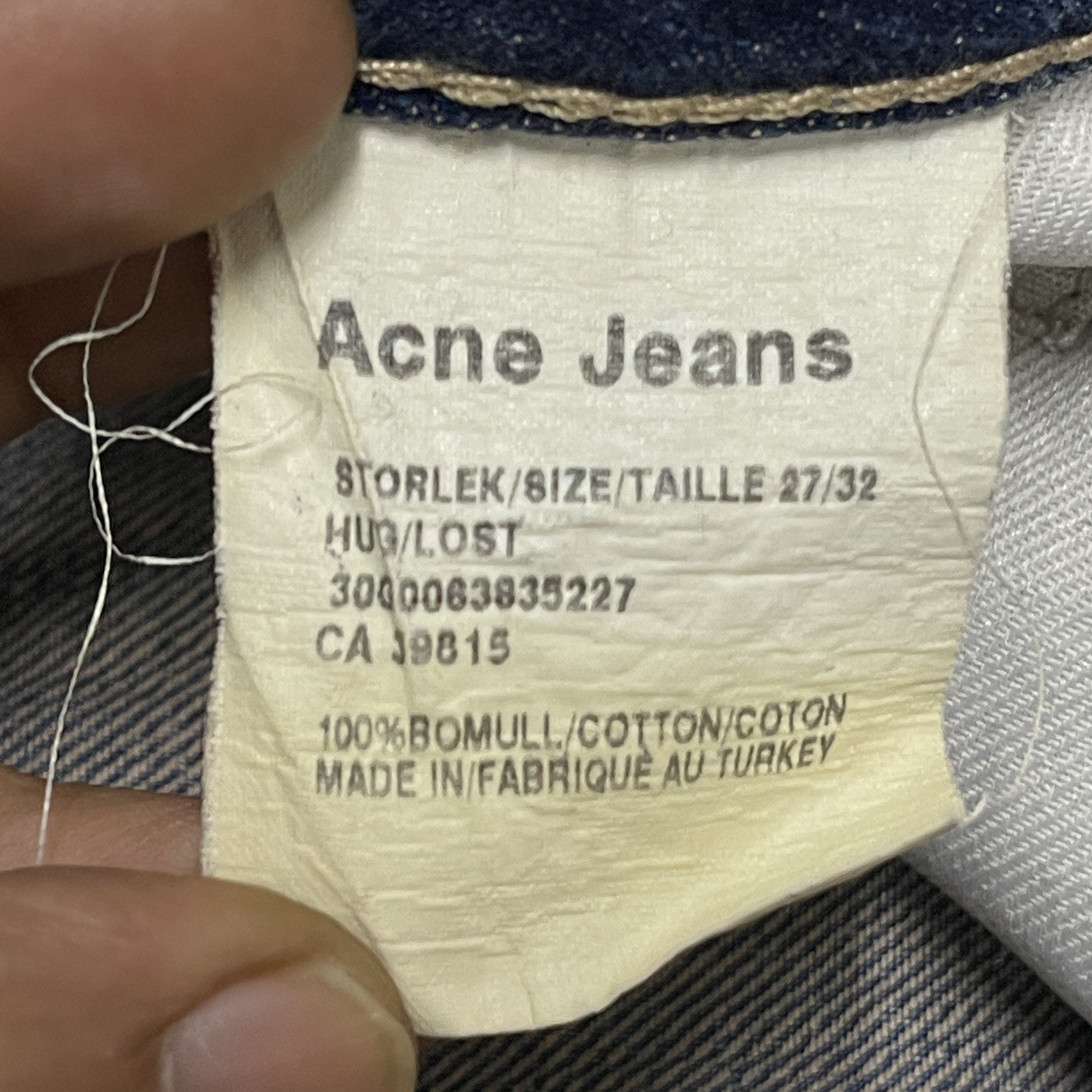 Acne Studios Archival Acne Studios Slim Fit Denim Jeans Size US 31 - 24 Thumbnail
