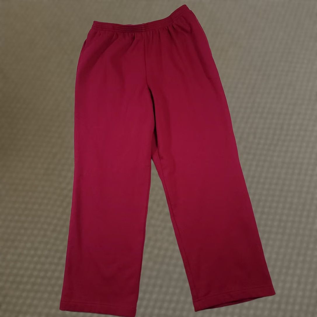 Vintage VINTAGE Alfred Dunner Pants Women's 12 Red Sweatpants Polyester Blend Elastic Waist Size 34" / US 12 / IT 48 - 1 Thumbnail