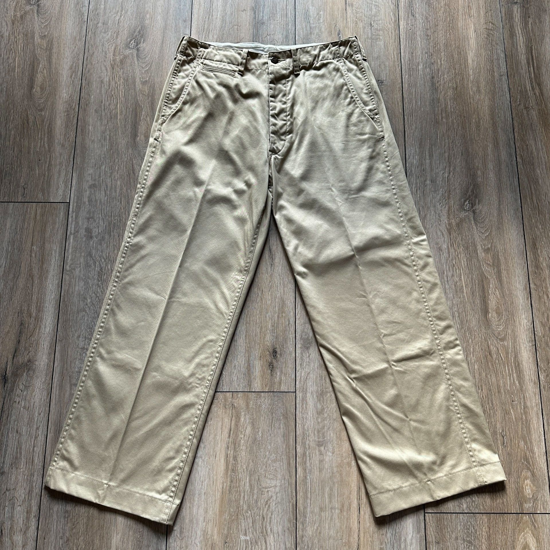 Cushman Cushman Khaki Wide-Leg Pants Size US 32 / EU 48 - 2 Thumbnail
