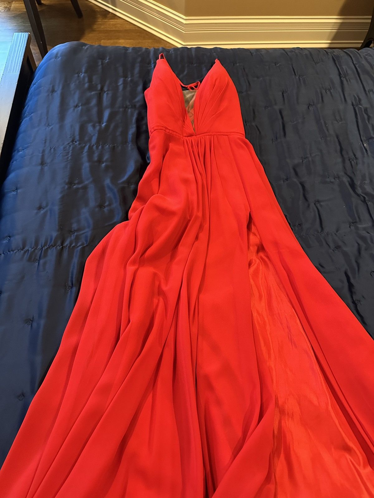 Other Red Slit Dress Size S / US 4 / IT 40 - 2 Thumbnail