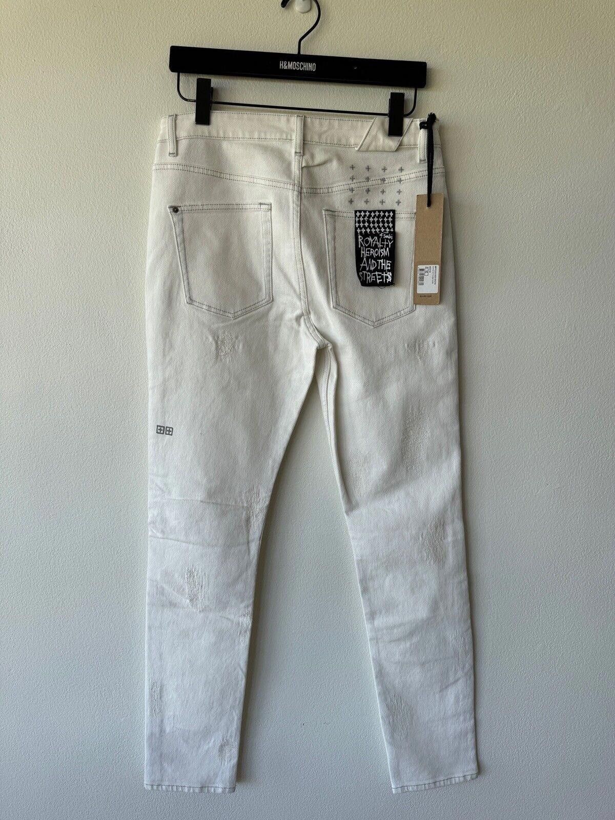 Ksubi new Ksubi mens denim jean chitch 32 stitches ivory white rip Size US 32 / EU 48 - 5 Thumbnail