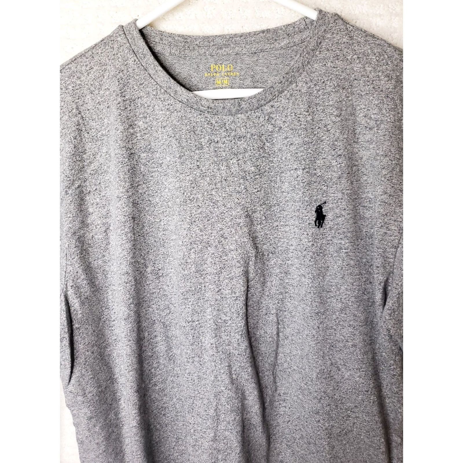 Polo Ralph Lauren Polo Ralph Lauren Men Shirt Long Sleeve Crew Neck Gray Size M Classic Fit Short Form T-Shirt Size US M / EU 48-50 / 2 - 3 Thumbnail