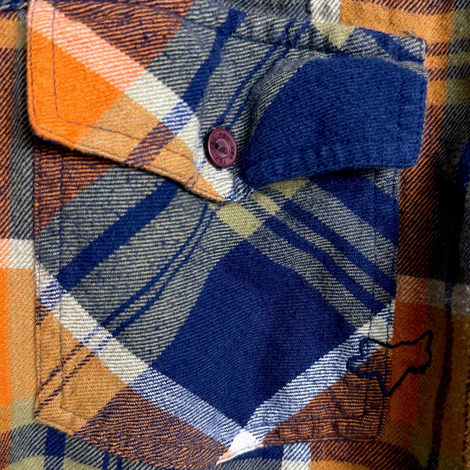 Fox Racing Fox Racing Flannel Shirt Mens XL Orange Plaid Long Sleeve Size US XL / EU 56 / 4 - 5 Thumbnail