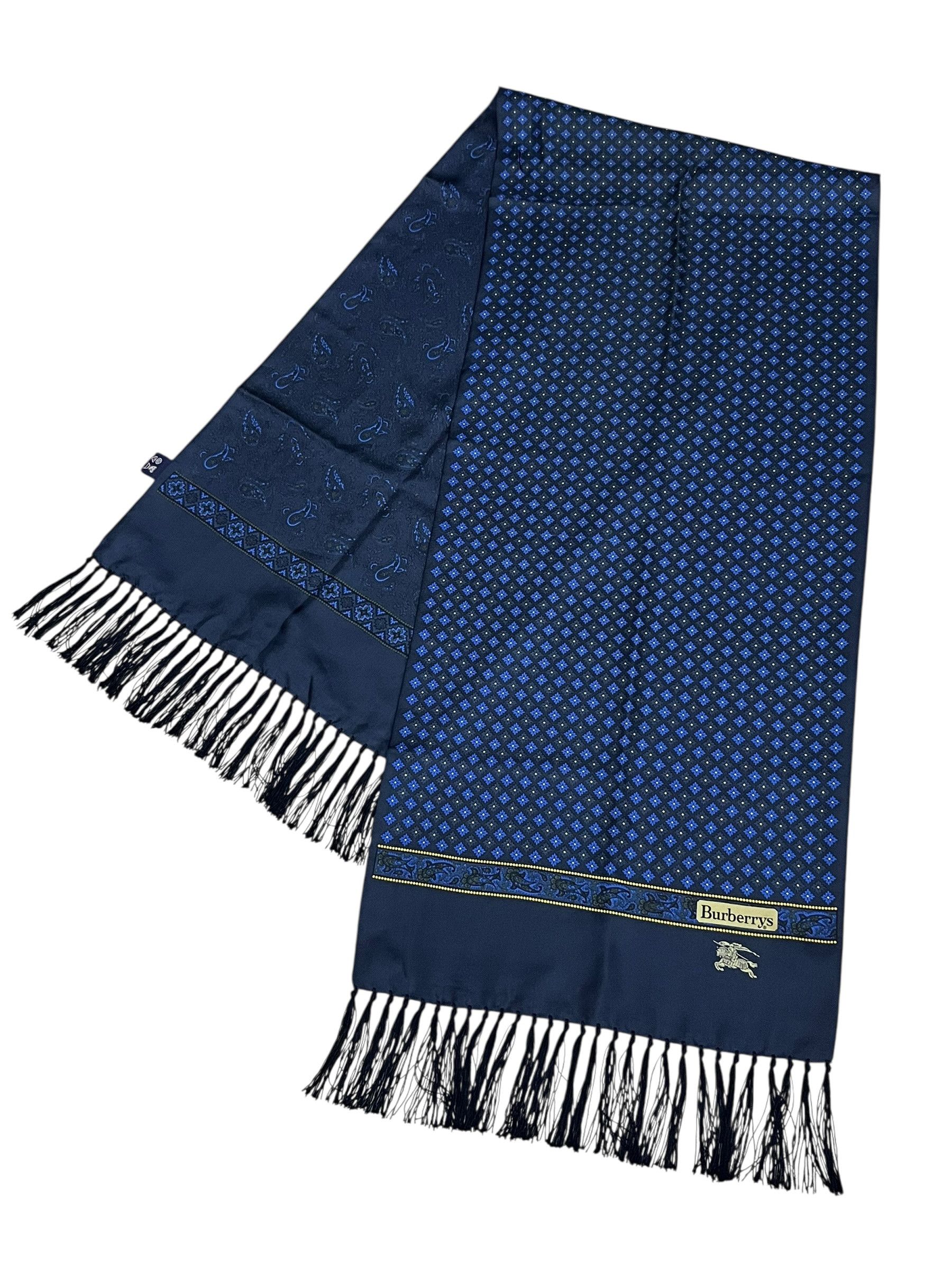 Burberry Rare Vintage Burberrys Japan Silk Monogram Scarf Size ONE SIZE - 4 Thumbnail