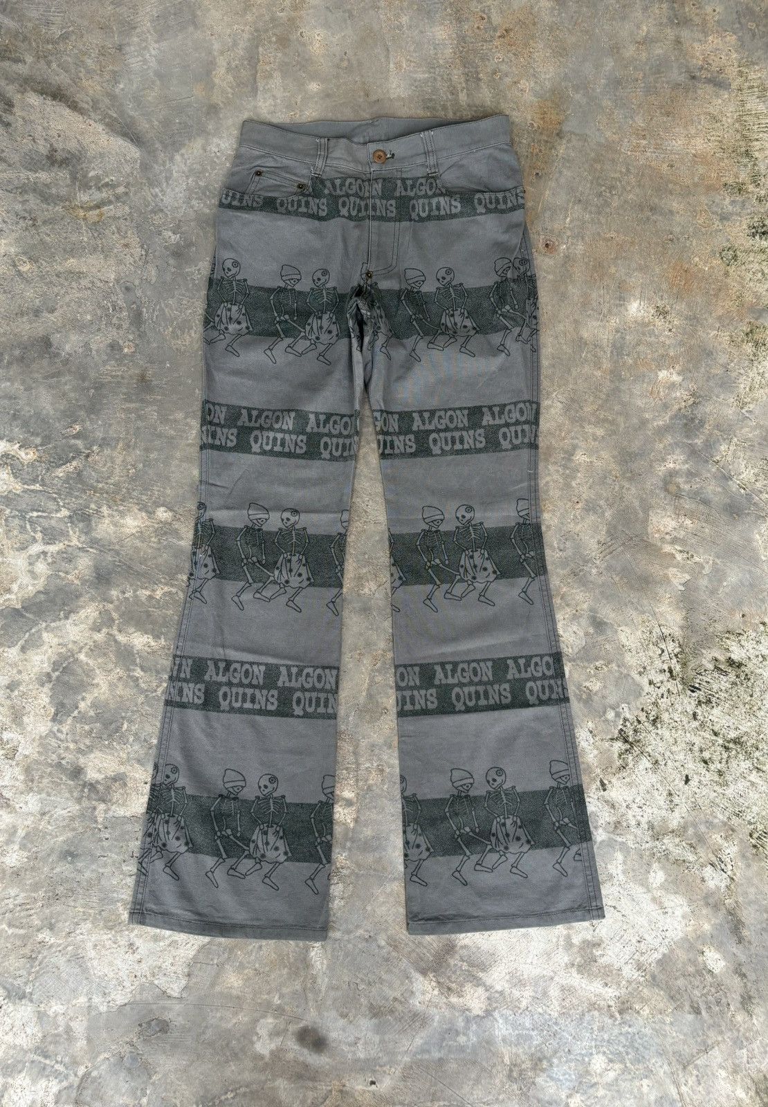 Hysteric Glamour Algonquins Skull Stripe Streetwear Style Pants Size US 28 / EU 44 - 1 Thumbnail