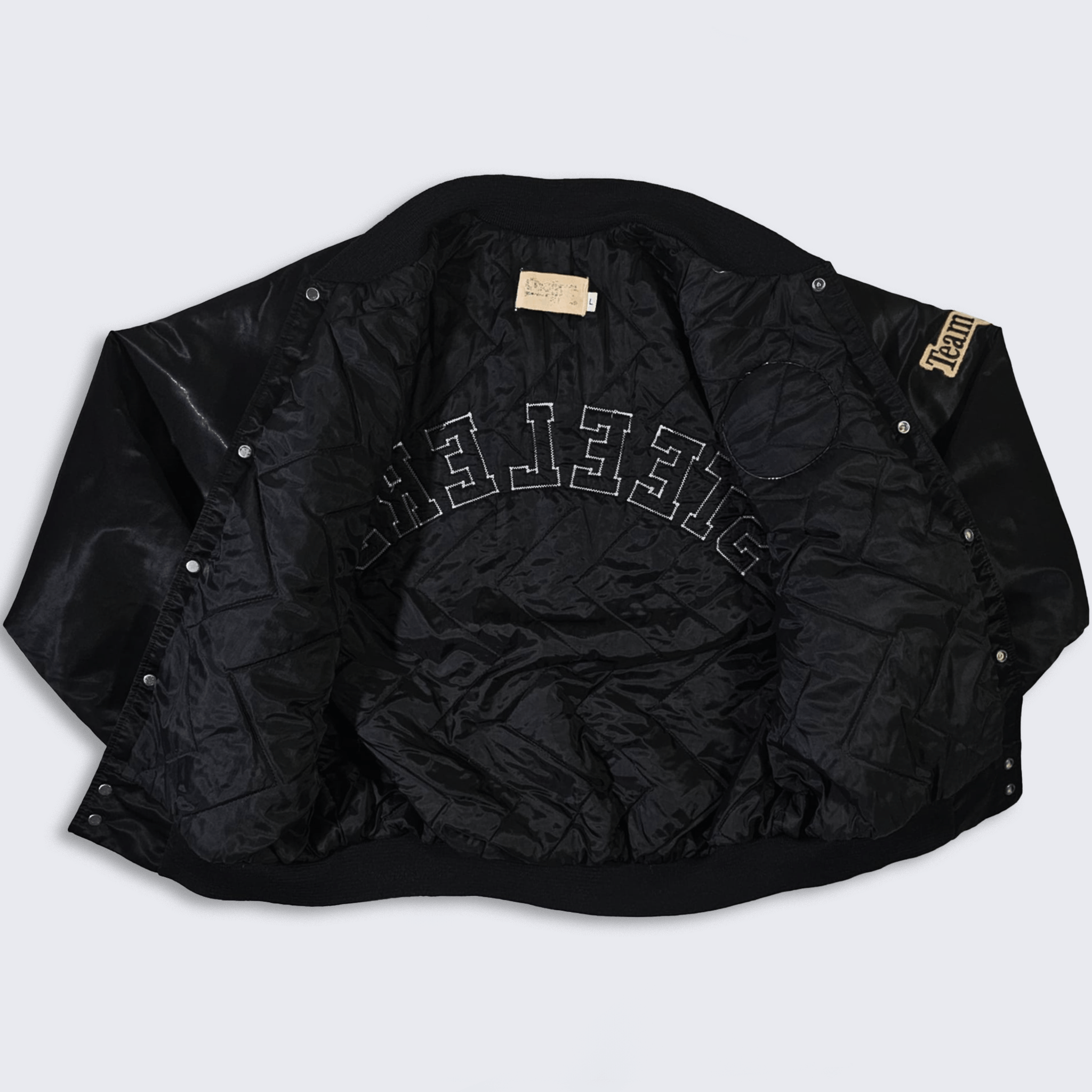 Chalk Line × NFL × Vintage Pittsburgh Steelers Vintage 80s Chalk Line Bomber Jacket Size US L / EU 52-54 / 3 - 3 Thumbnail