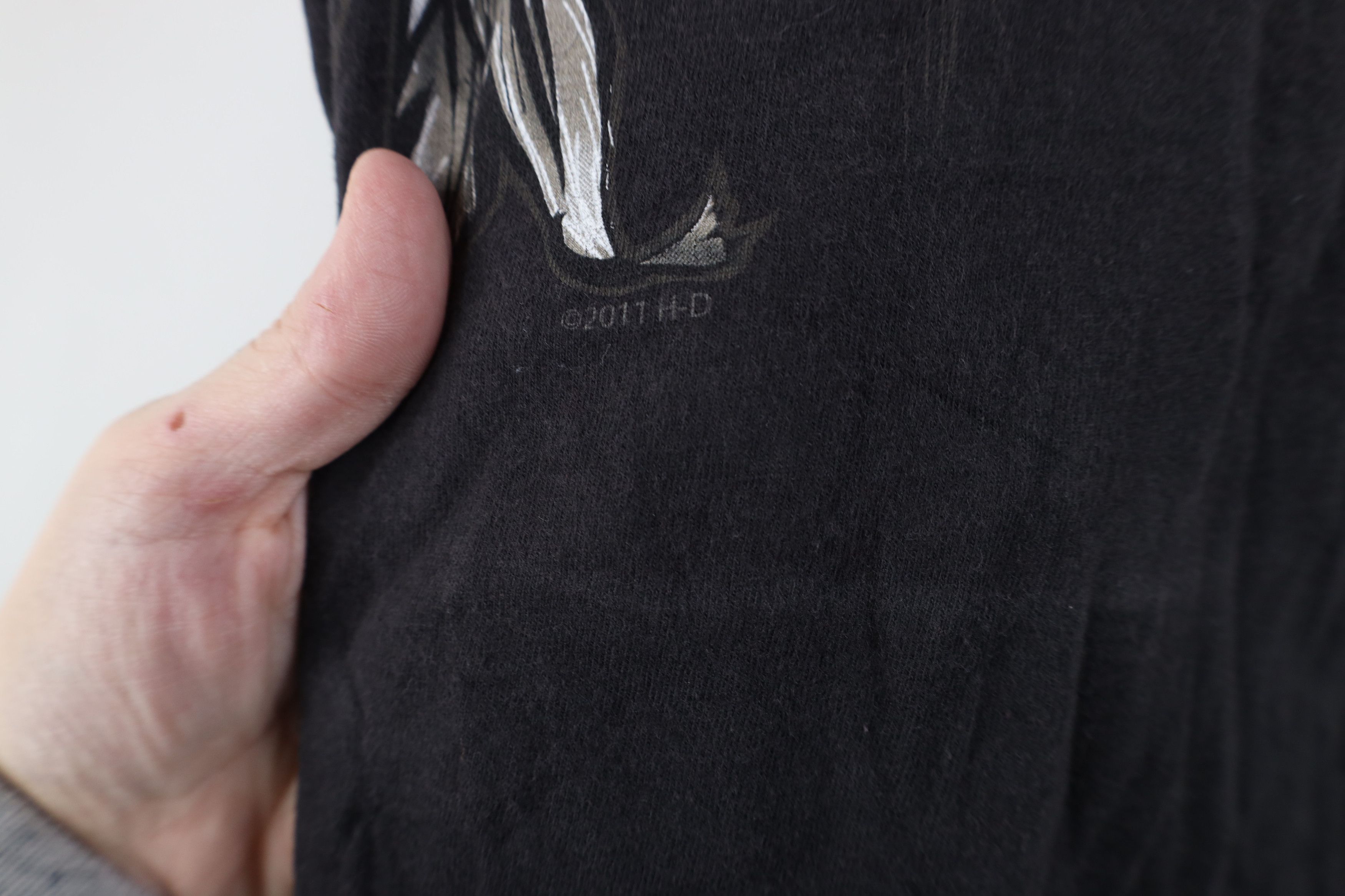 Harley Davidson Vintage Y2K Harley Davidson Eagle Wings Skull T-Shirt Black Size US L / EU 52-54 / 3 - 12 Thumbnail