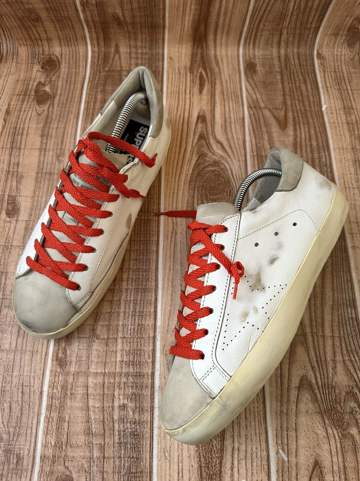 Golden Goose Golden Goose Superstar White Leather Nubuck Low Top Sneaks Size US 9 / EU 42 - 13 Thumbnail