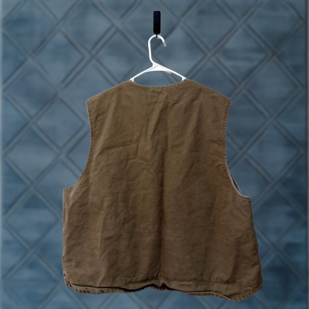 Carhartt VINTAGE Carhartt Vest 3XL Brown Canvas Lined FRB Sherpa 90s City Classic Outdoor Workwear Unisex Adults Mens Womens Size US XXL / EU 58 / 5 - 1 Thumbnail