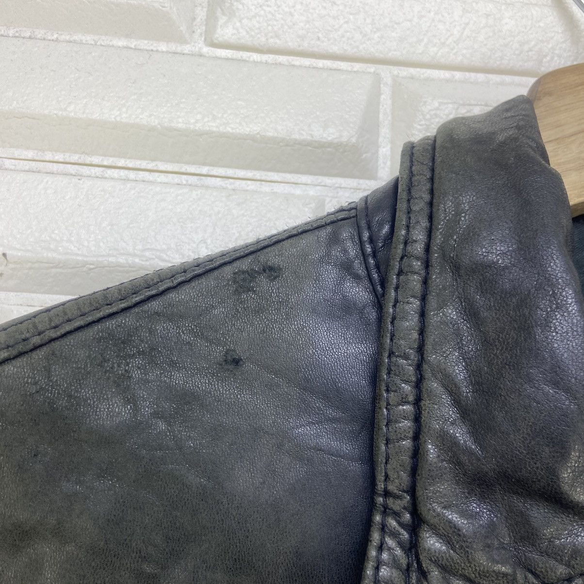 Ships Jet Blue Japanese Brand Ships Jet Blue Sheepskin Leather Jacket Size US XS / EU 42 / 0 - 20 Thumbnail
