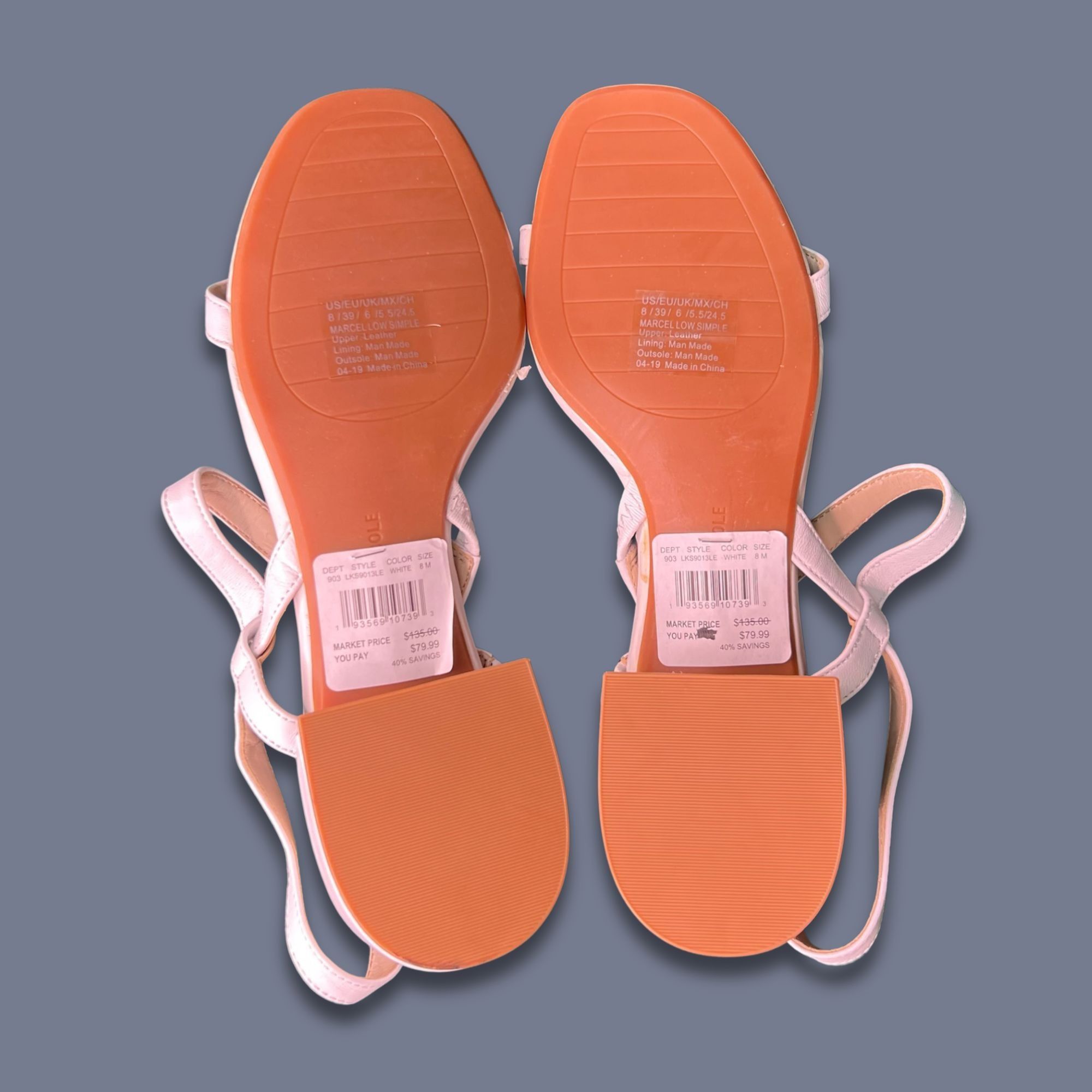 Kenneth Cole Kenneth Cole Maisie Low Heeled Sandals White Open Toe Adjust Size US 8 / IT 38 - 6 Thumbnail