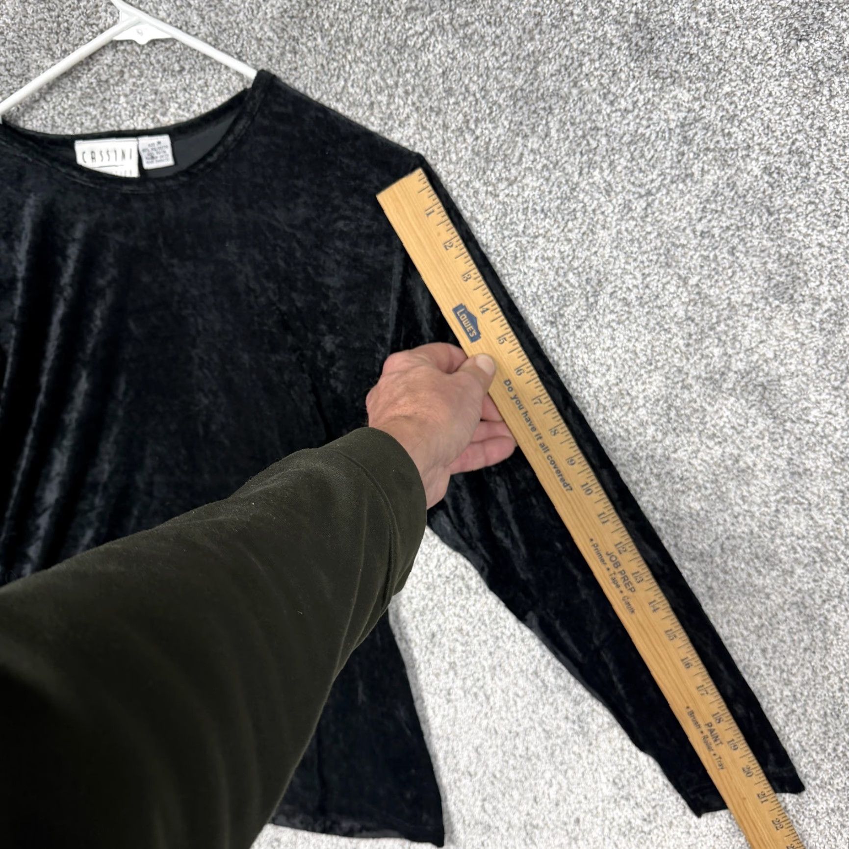 Vintage VINTAGE Cassini Collection T-Shirt Women Long Sleeve Crew Neck Velvet Black M Size M / US 6-8 / IT 42-44 - 3 Thumbnail