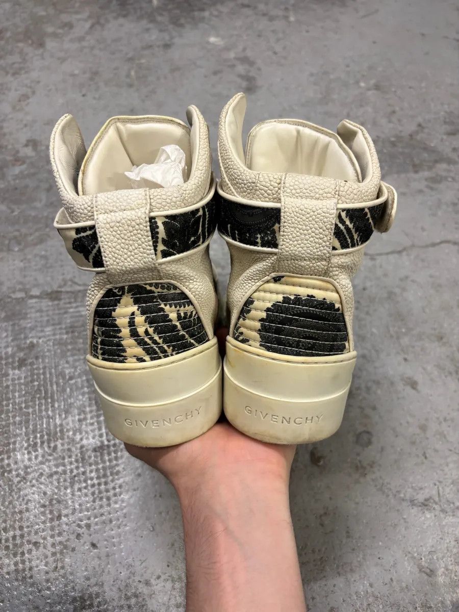 Givenchy 2013 Givenchy Tyson Palm High White Leather Sneakers Size US 7 / EU 40 - 7 Thumbnail