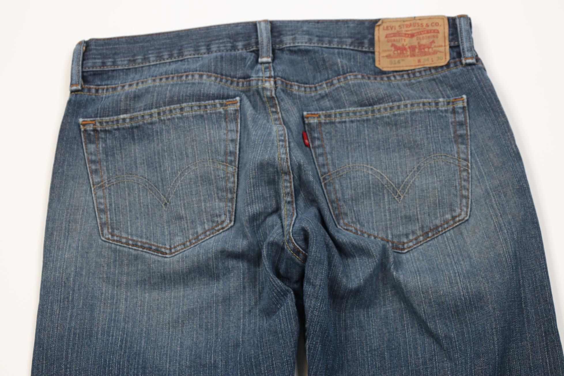 Levi's Vintage Y2K Levis 514 Slim Fit Straight Leg Denim Jeans Blue Size US 34 / EU 50 - 11 Thumbnail