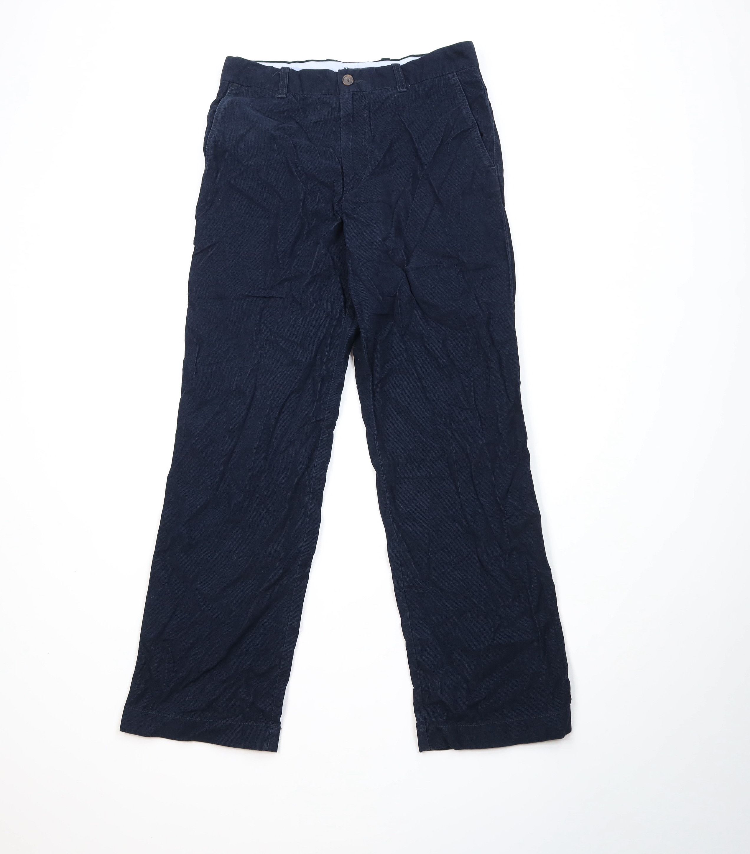 J.Crew Vintage Y2K 2005 J Crew Wide Leg Corduroy Chino Pants Blue Size US 32 / EU 48 - 1 Thumbnail
