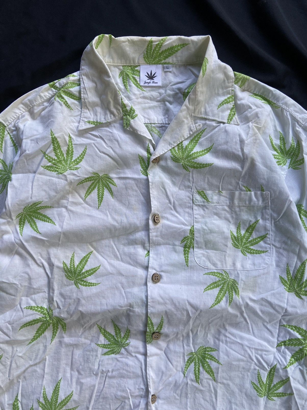 Beauty Beast MARIJUANA JUNGLE STORM BUTTON UP SHIRT Size US L / EU 52-54 / 3 - 4 Thumbnail